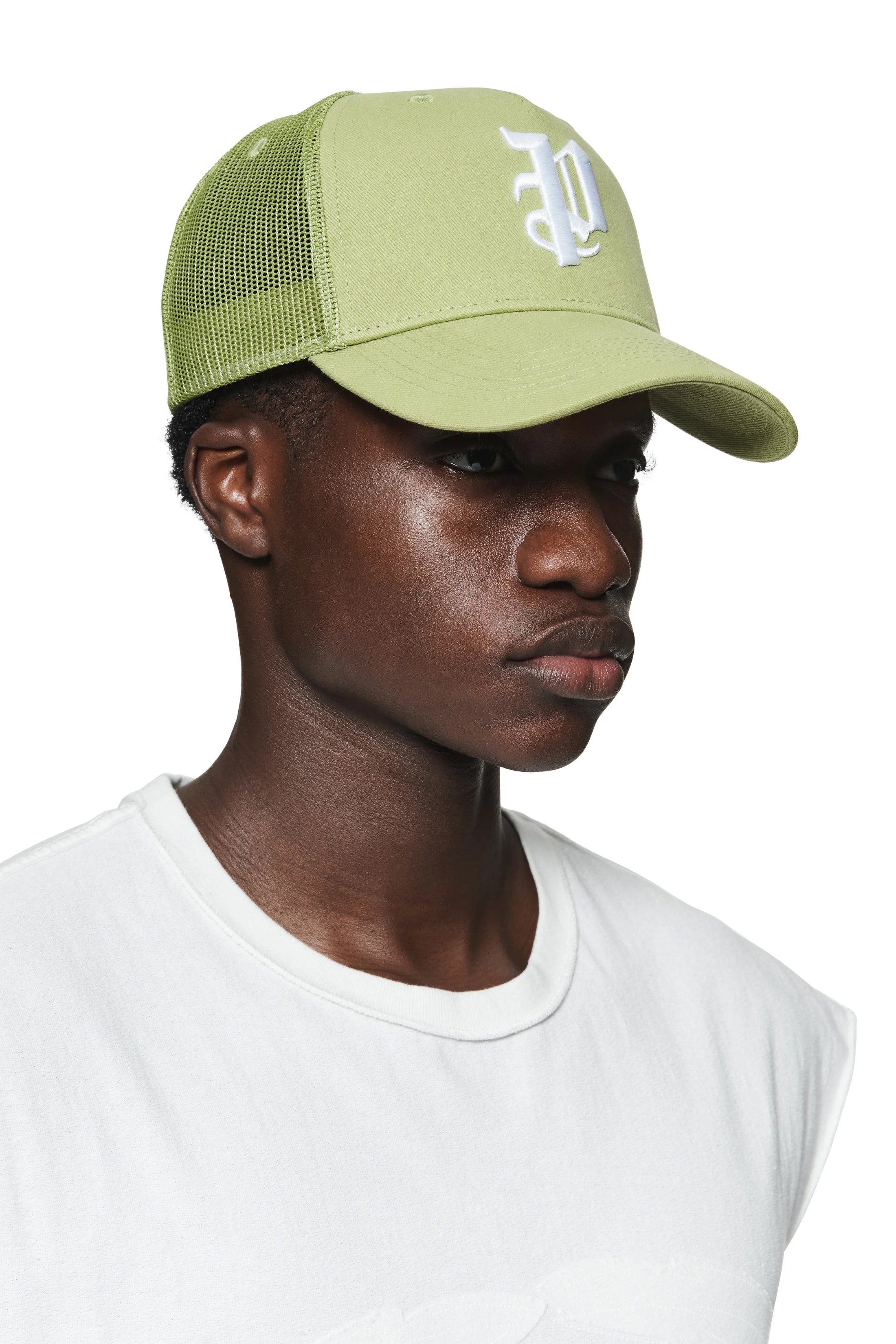 Purple Brand P Logo Trucker Hat Green