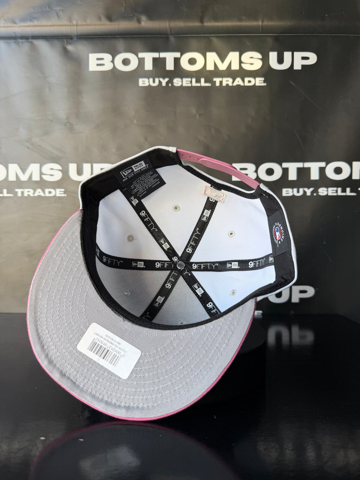 New York Mets New Era 9FIFTY Snapback Hat In Grey / Mauve Pink