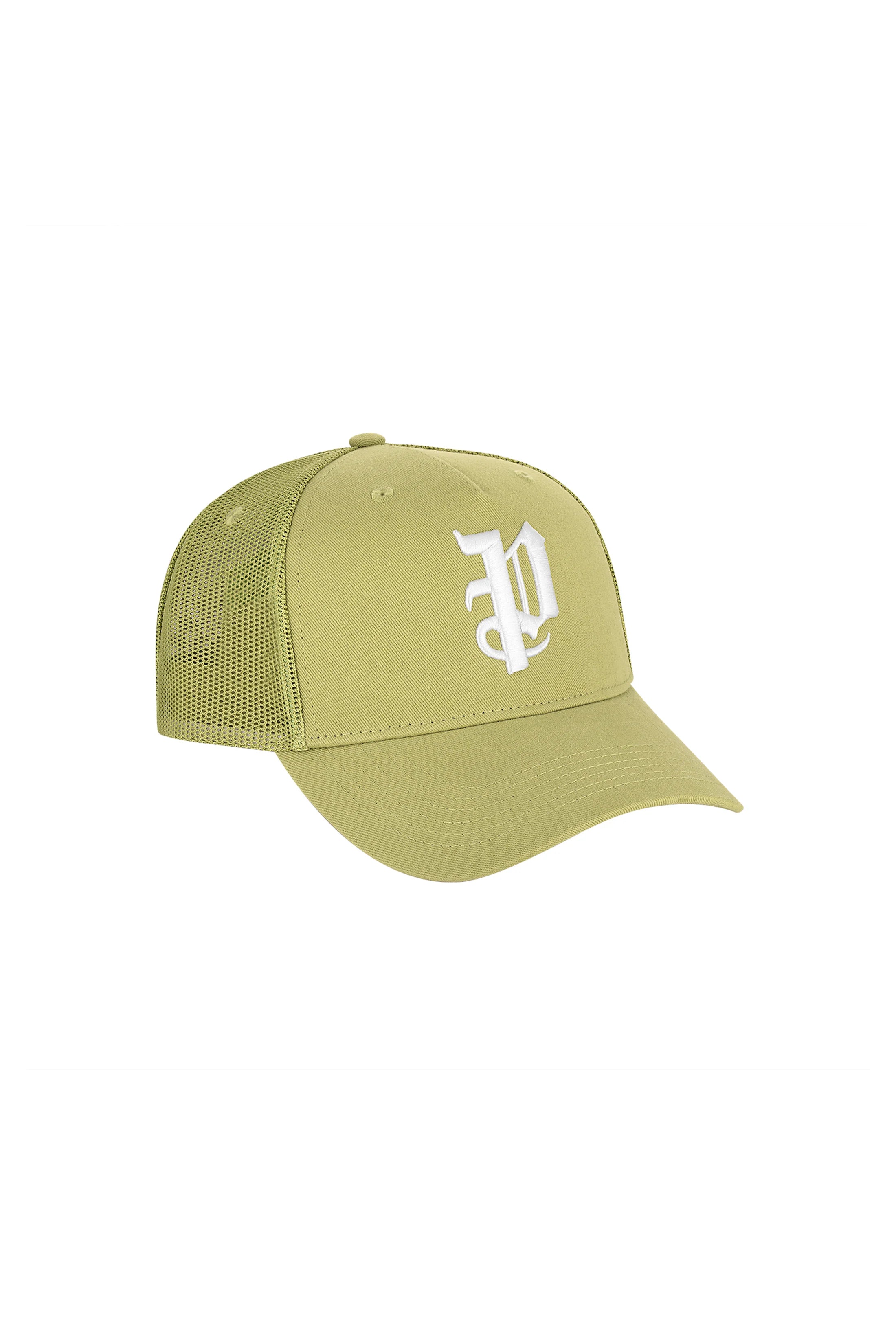 Purple Brand P Logo Trucker Hat Green
