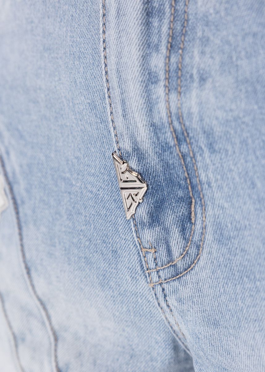Guapi Aqua Blue Cross Buckle Shorts