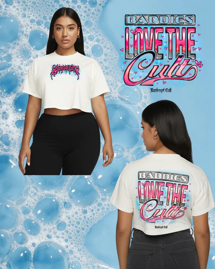 Bankrupt Cult Baddies Logo Crop Top T-Shirt Women