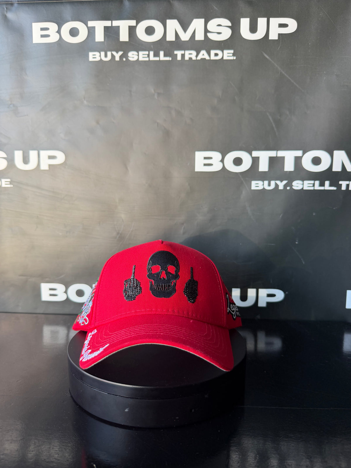 Legends Prevail F Love Snapback Hat in Red