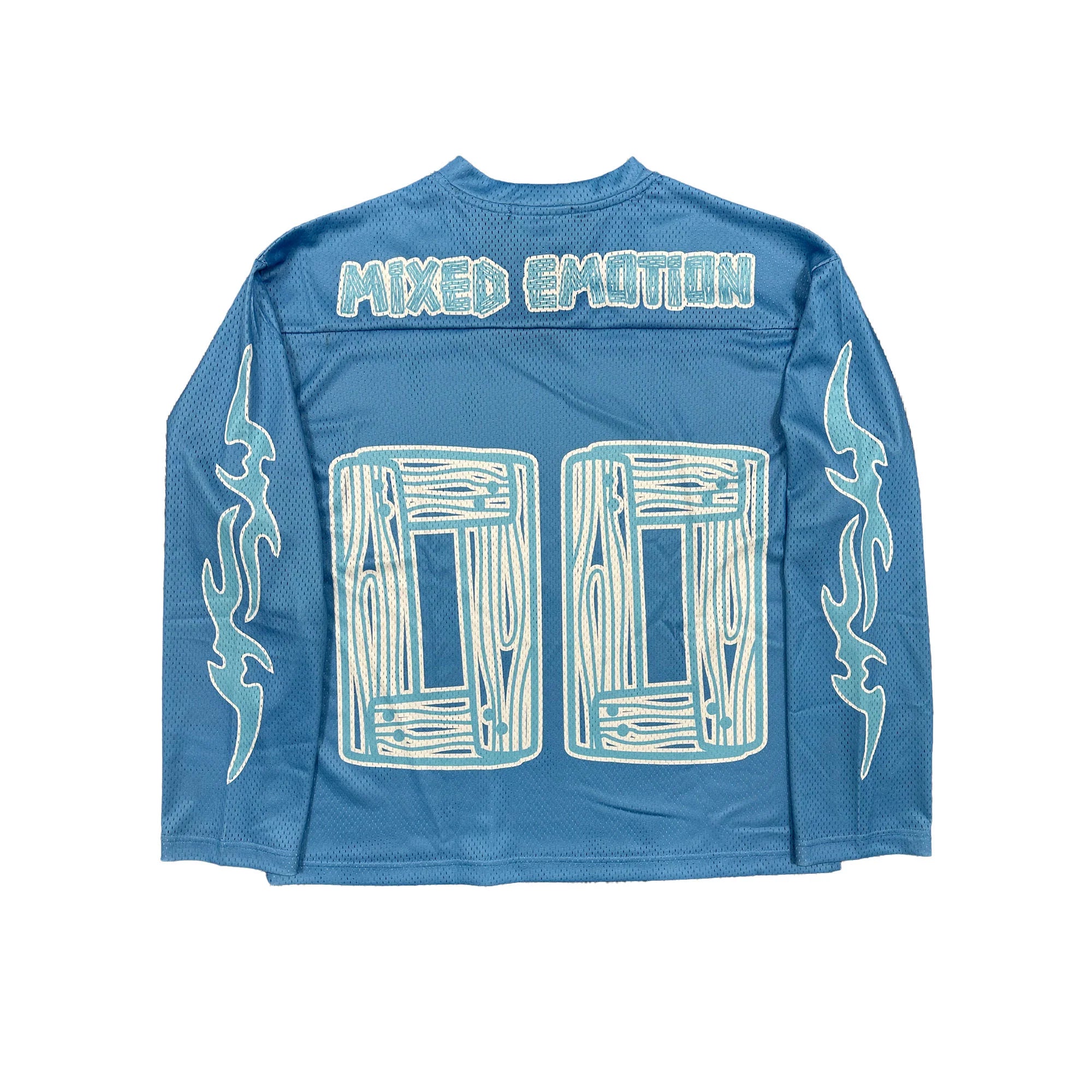 Mixed Emotion Oversized Blue Lightning Jersey