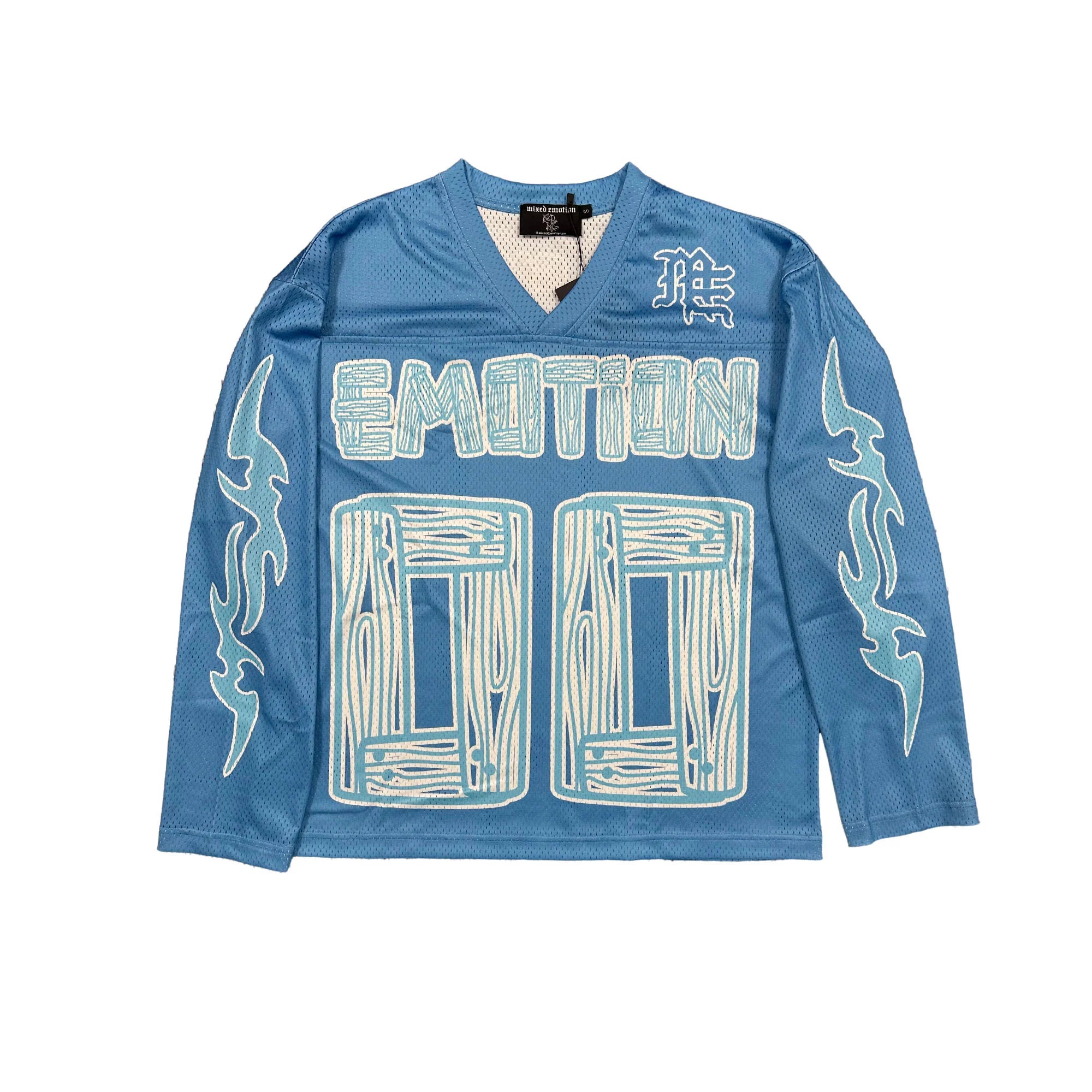Mixed Emotion Oversized Blue Lightning Jersey