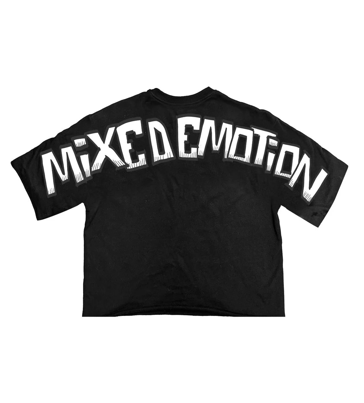 Mixed Emotion Black Monster cropped T-Shirt