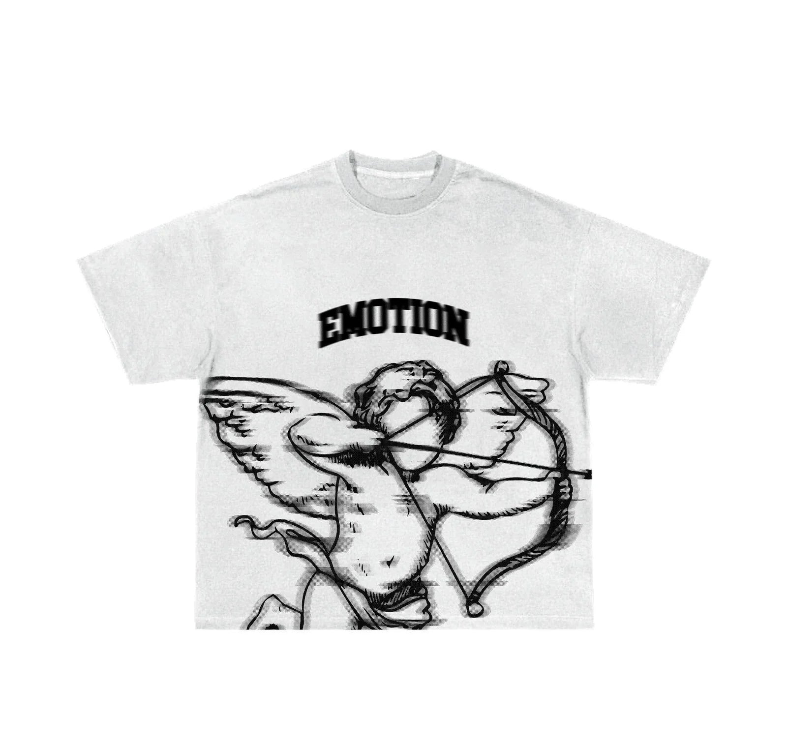 Mixed Emotion White Blur T-Shirt