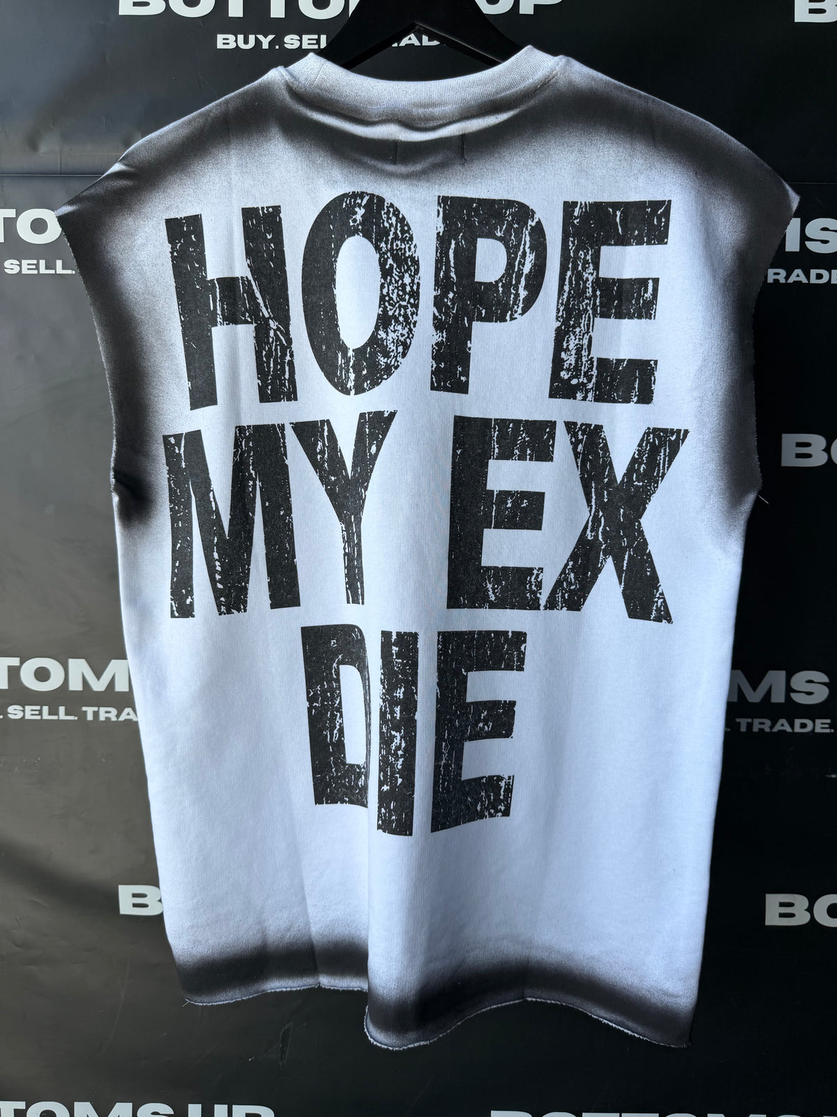 Rich Oni Hope My Ex Die Sleeveless T-Shirt In  White