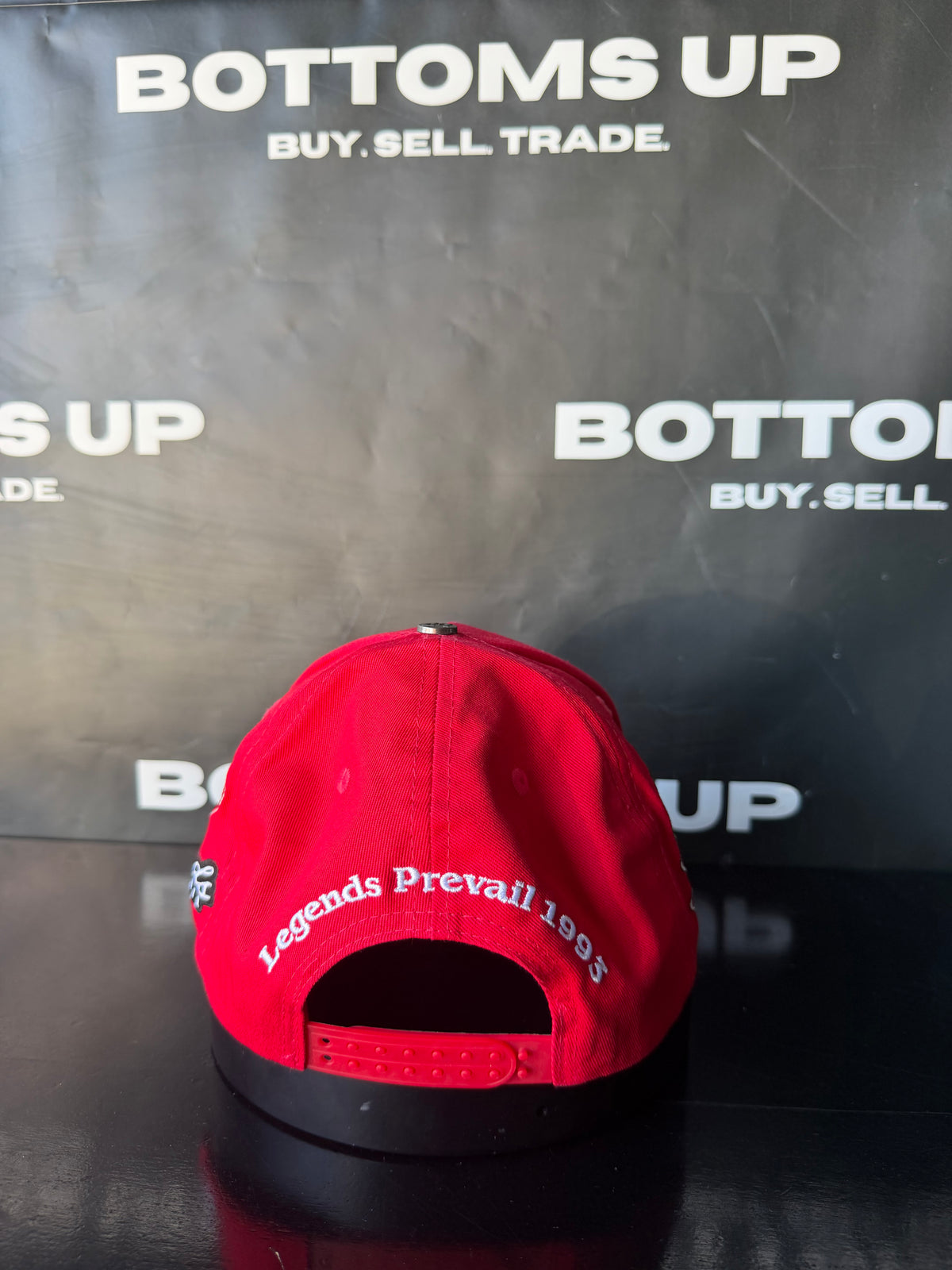Legends Prevail F Love Snapback Hat in Red