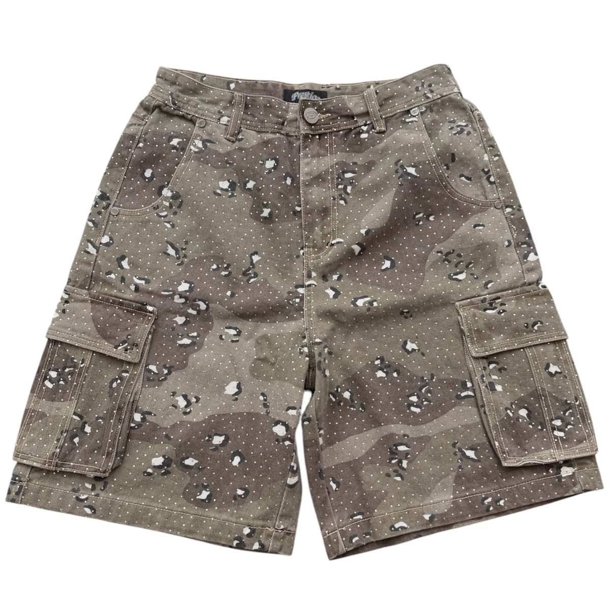 Prestige Camo Rhinestone Cargo Shorts