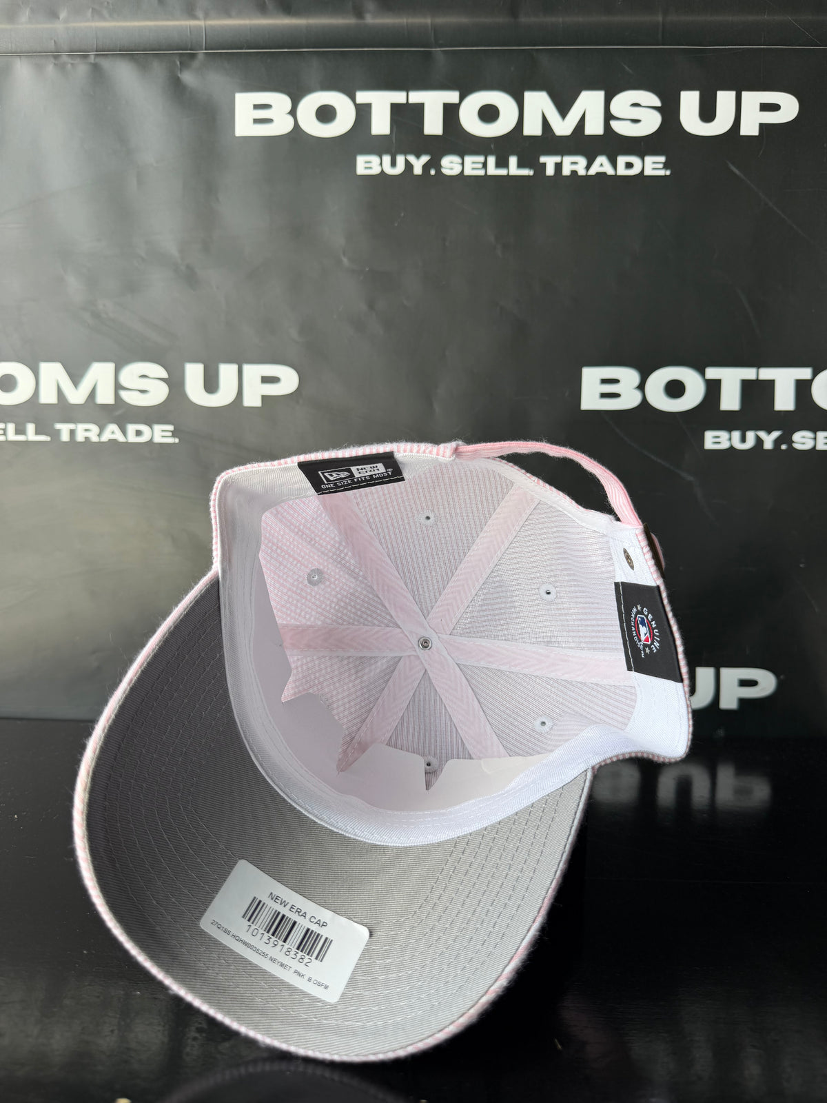New York Mets New Era Seersucker Pinstripe Strapback Hat In Pink