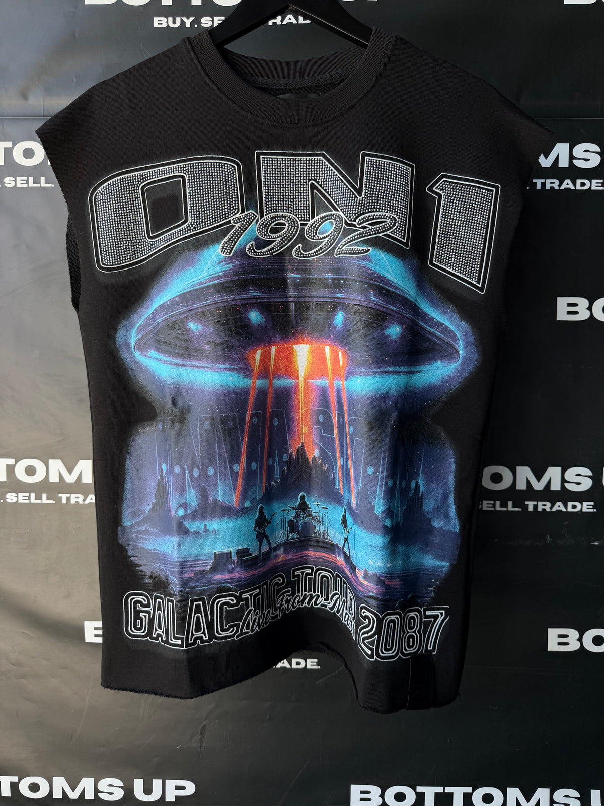 Rich Oni Galactic 2087 Sleeveless T-Shirt In Black