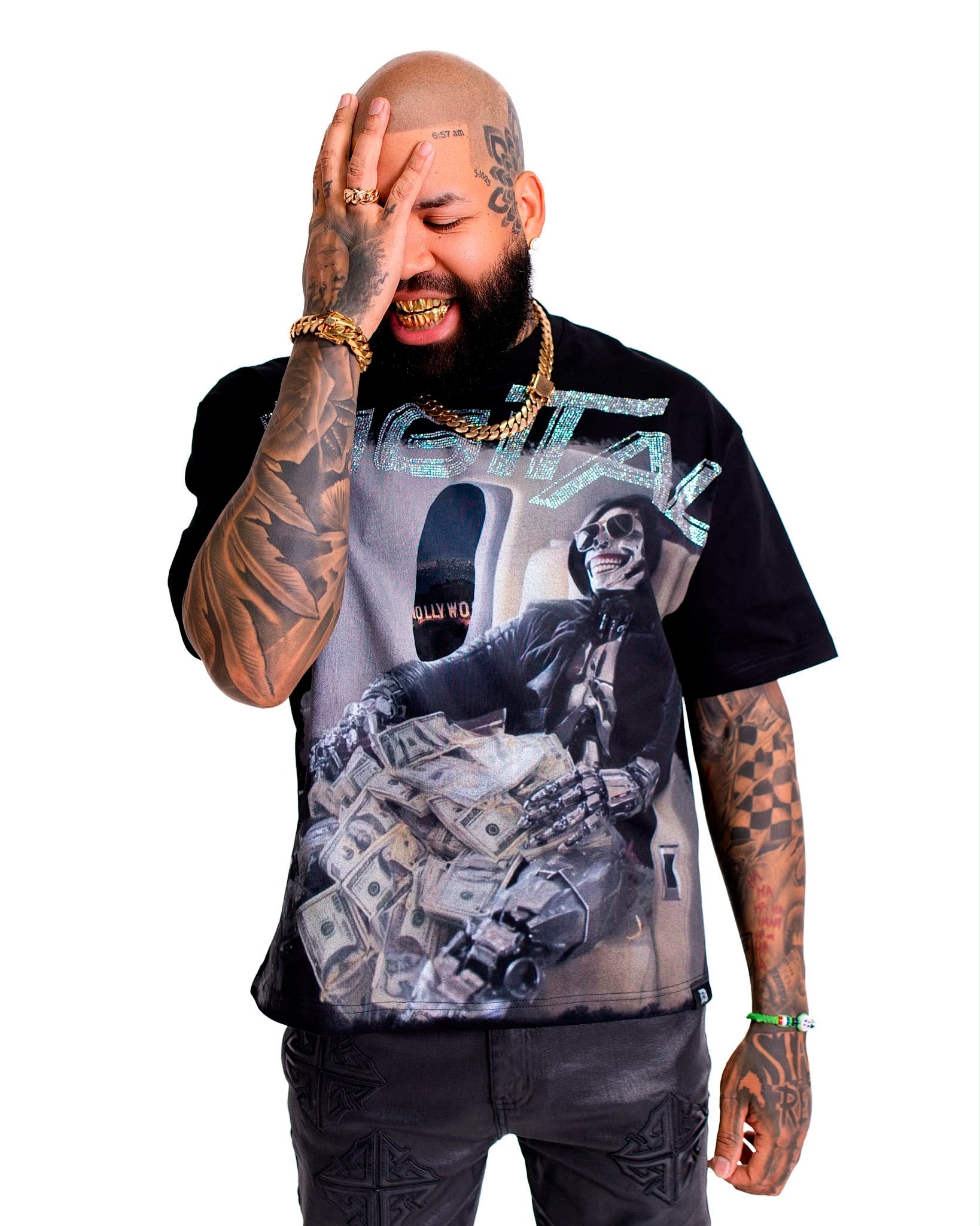 Digital Money Man T-Shirt In Black