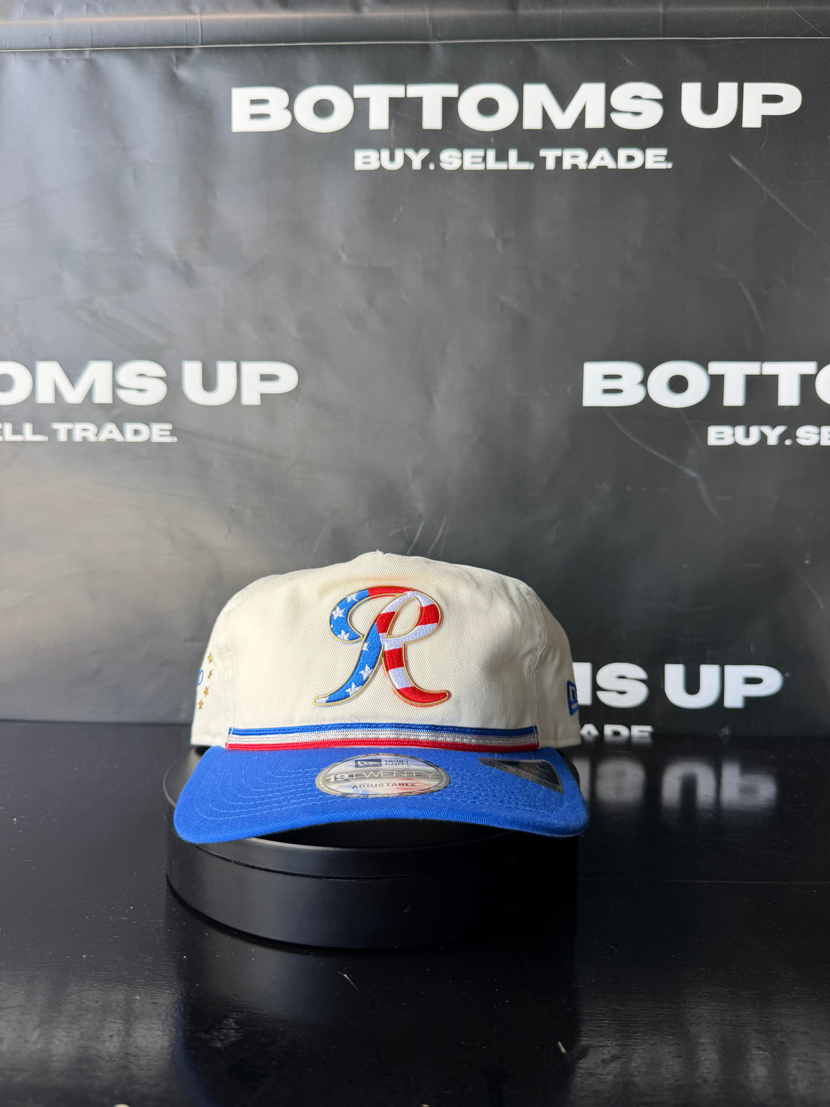 New Era Tacoma Rainiers 2026 America 250th Anniversary 19TWENTY Adjustable Snapback Hat – Cream/Blue