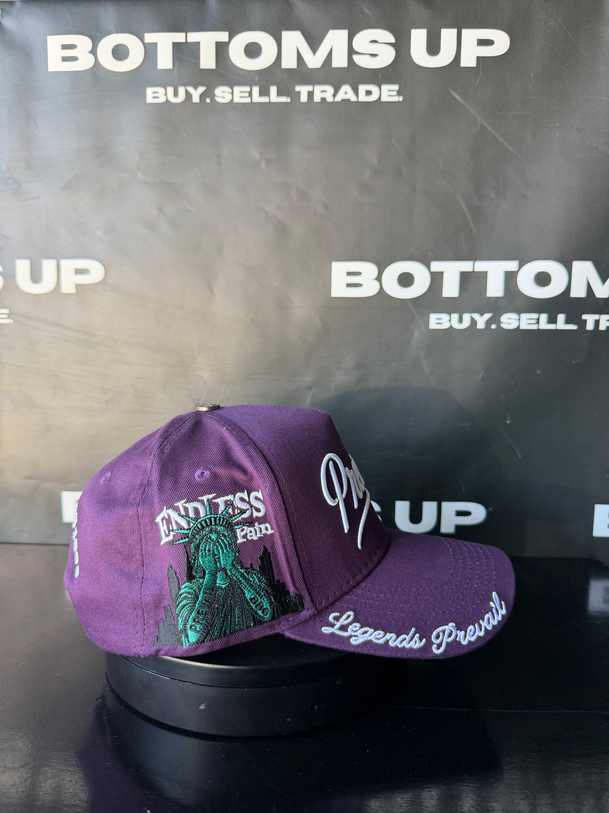 Legends Prevail Prevail Snapback Hat in Eggplant