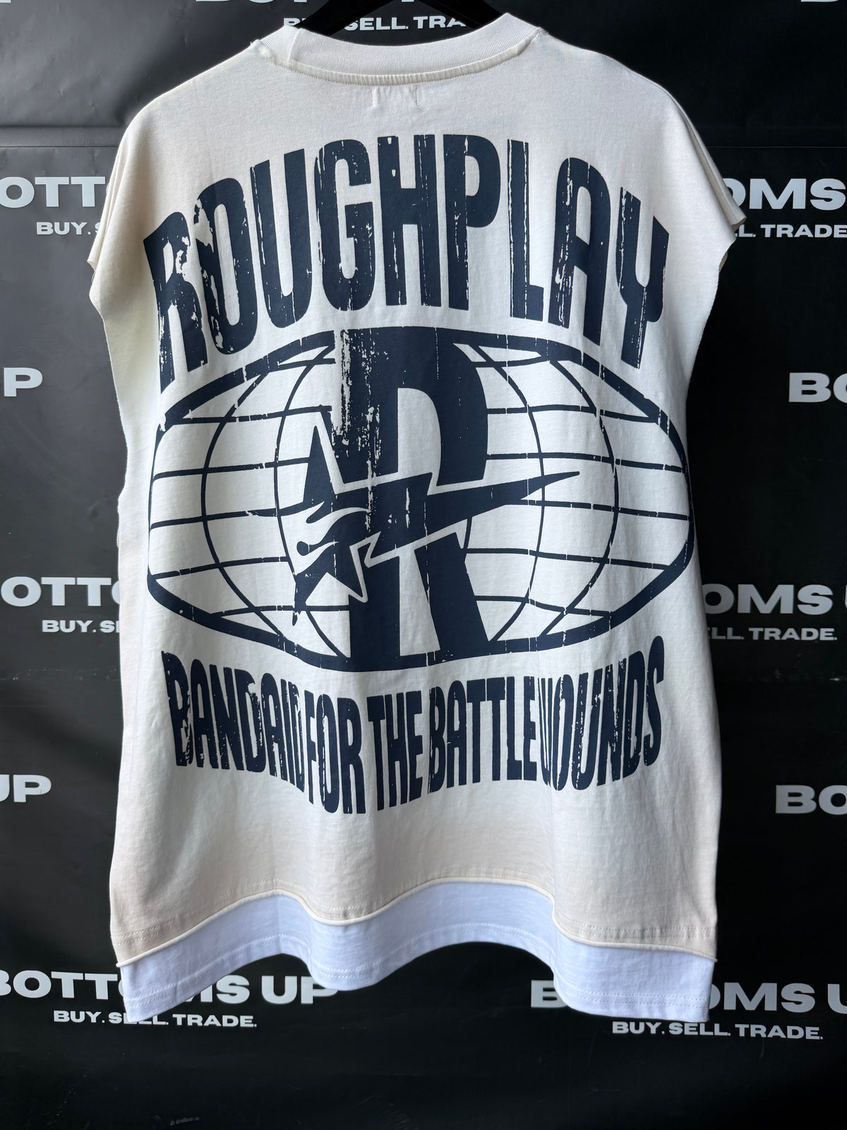 RoughPlay E.T Sleeveless T-Shirt In Tan (Sleeves Cut Off)