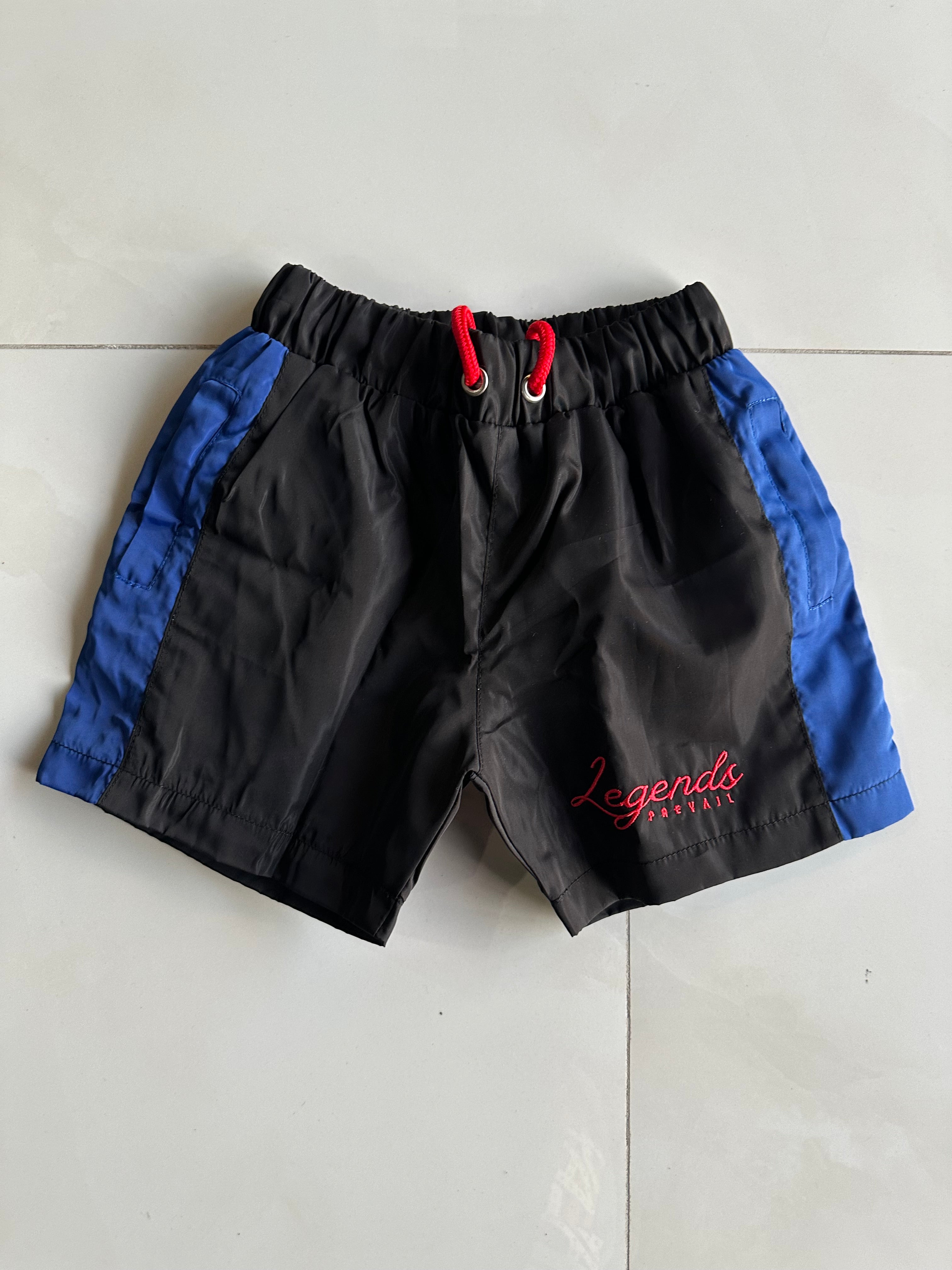 Legends Prevail Kids Short Sleeve Windbreaker Set In Blue/Red
