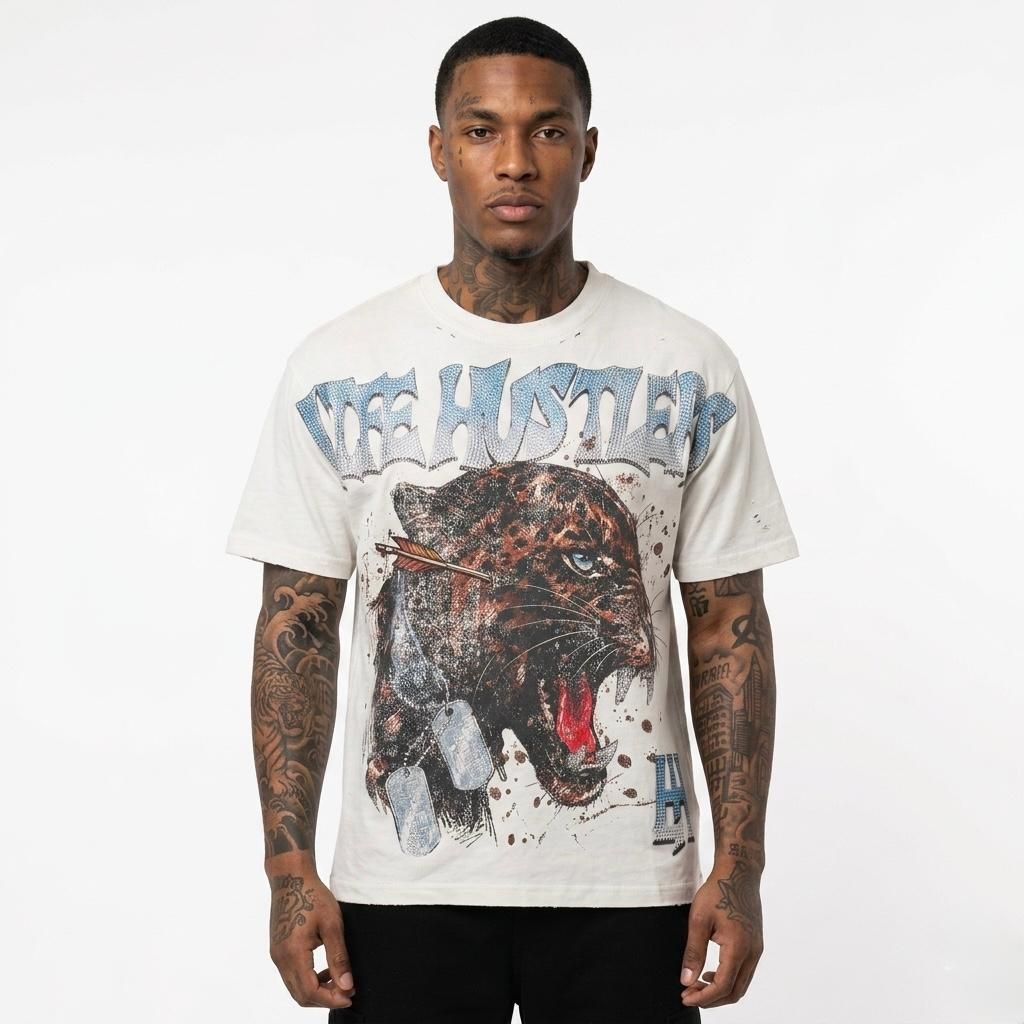 Life Hustlers Leopard T-Shirt In White