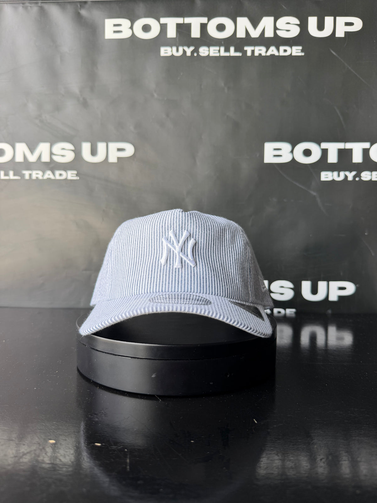 New York Yankees Seersucker Pinstripe 19Twenty Snapback Hat In Blue