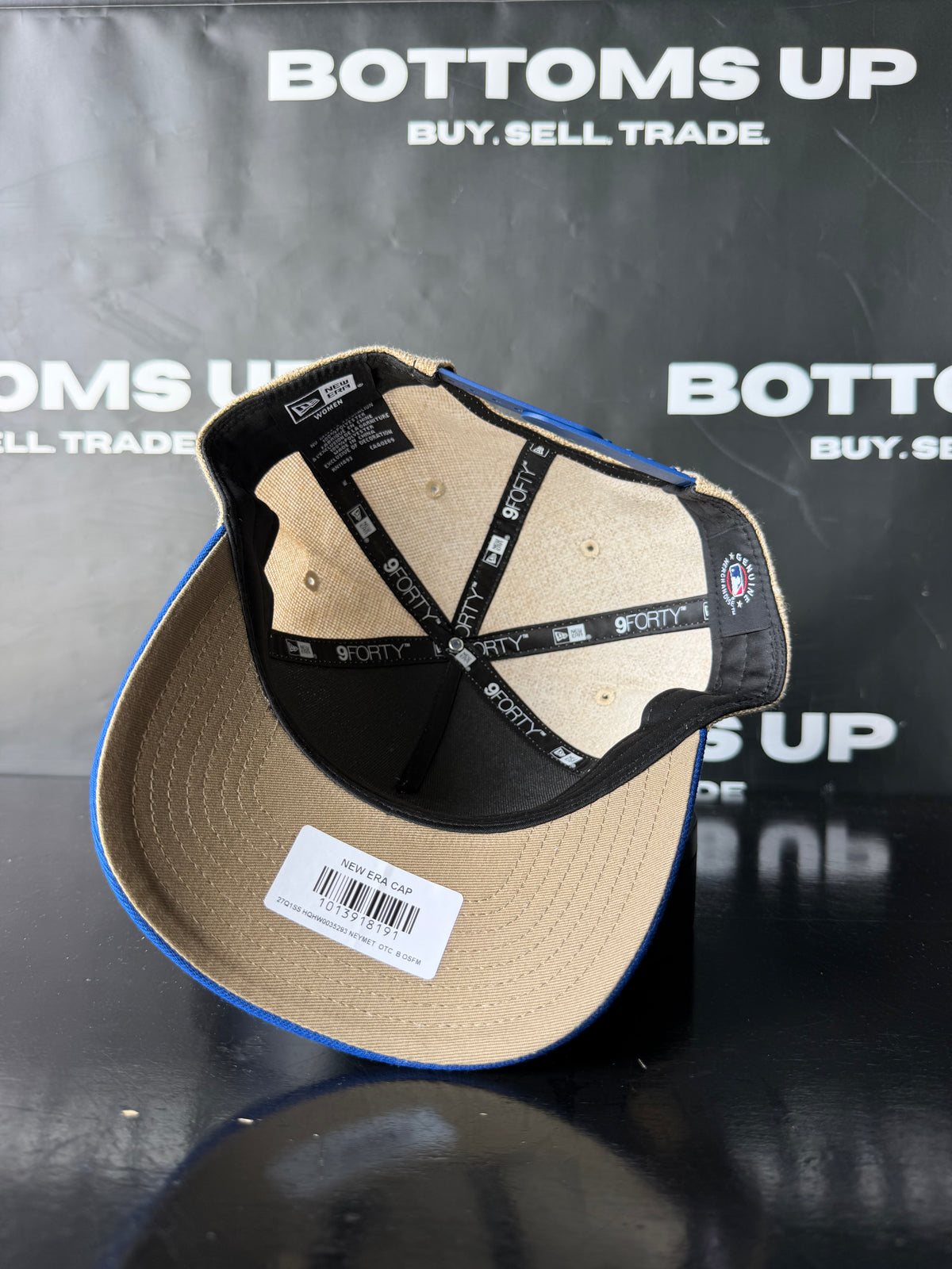 New York Mets New Era 9Forty Twine Snapback In Natural / Royal Women