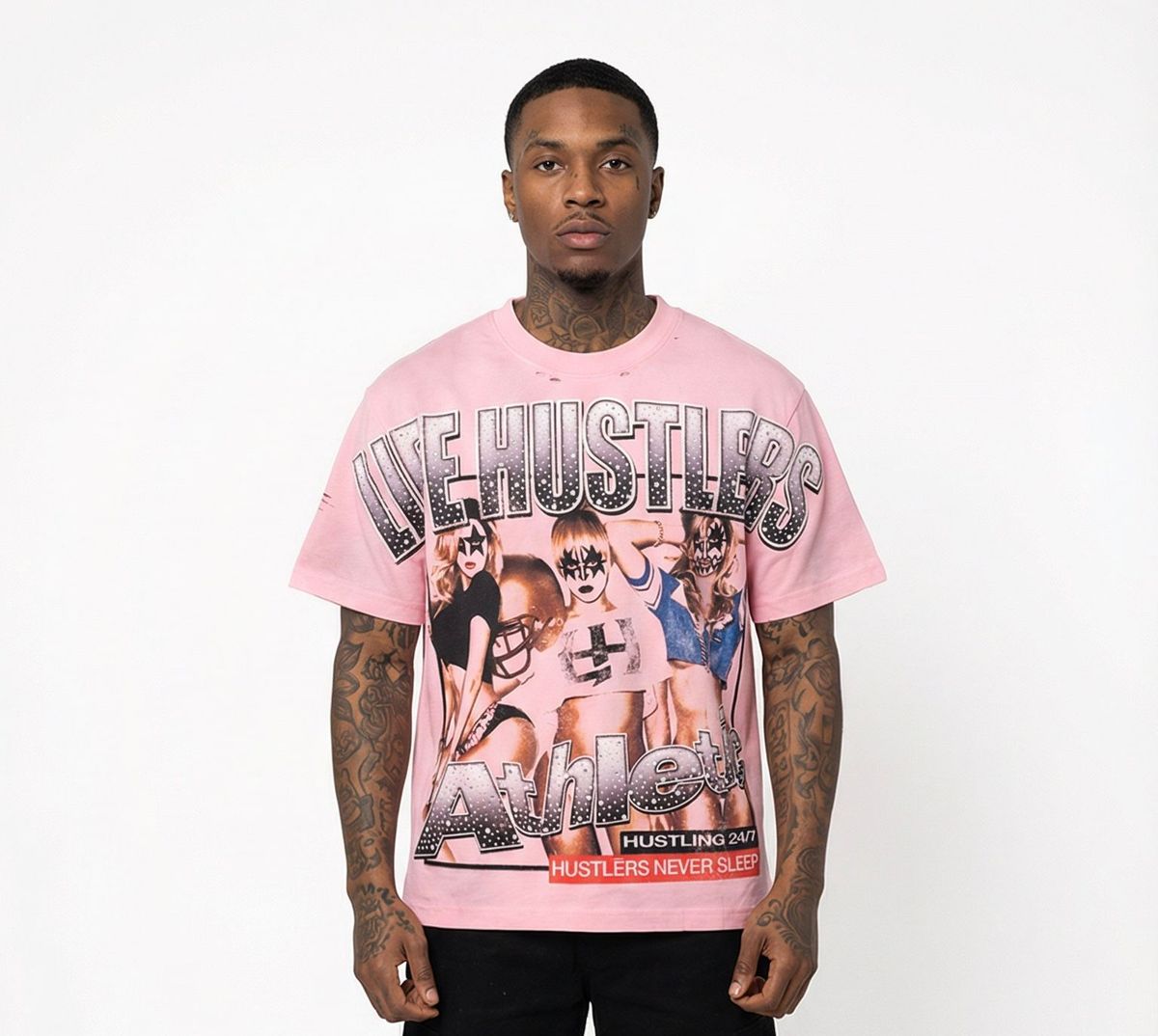 Life Hustlers Football Girls T-shirt In Pink