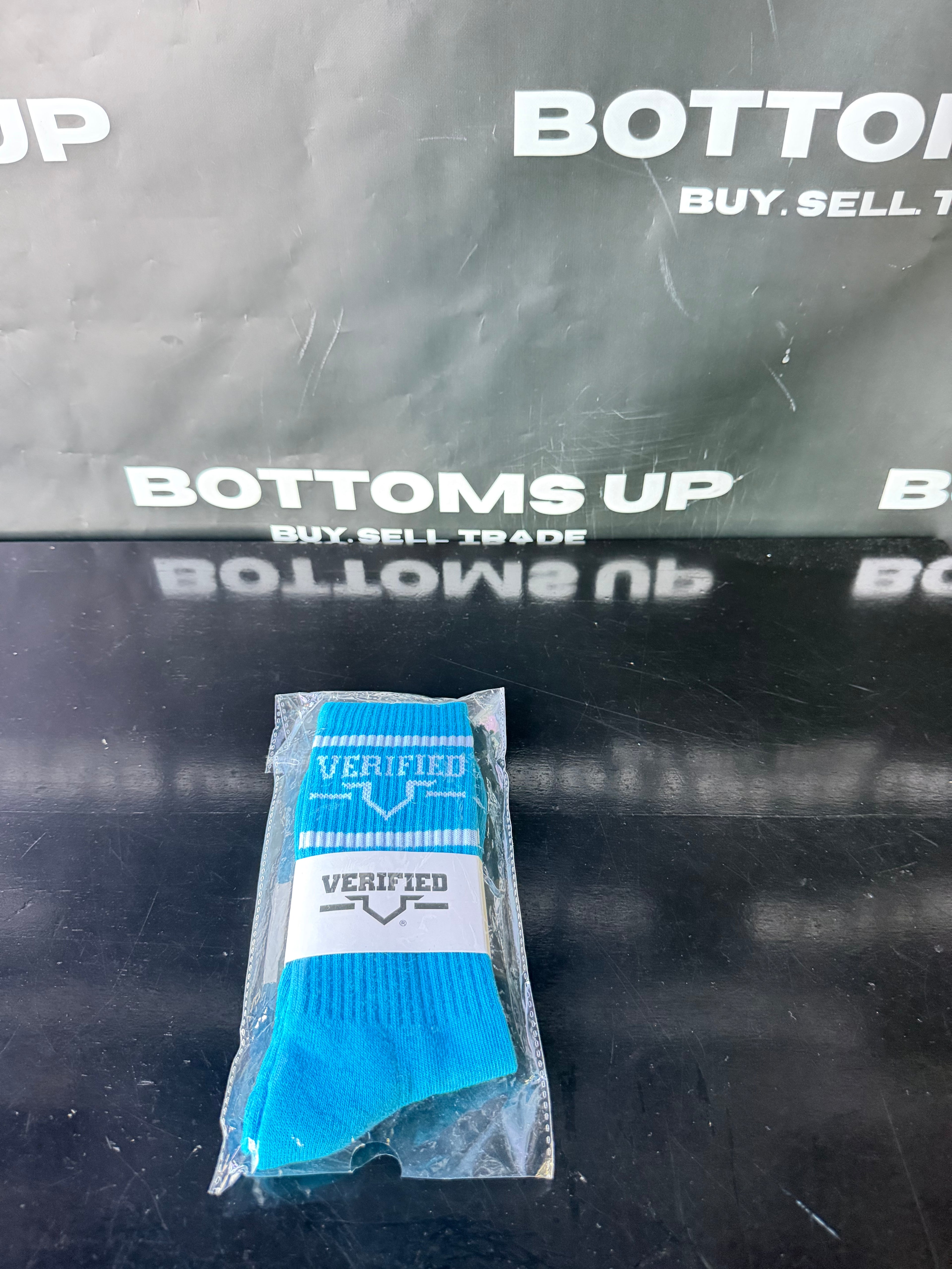 Verified Star Athletic Crew Socks In Teal
