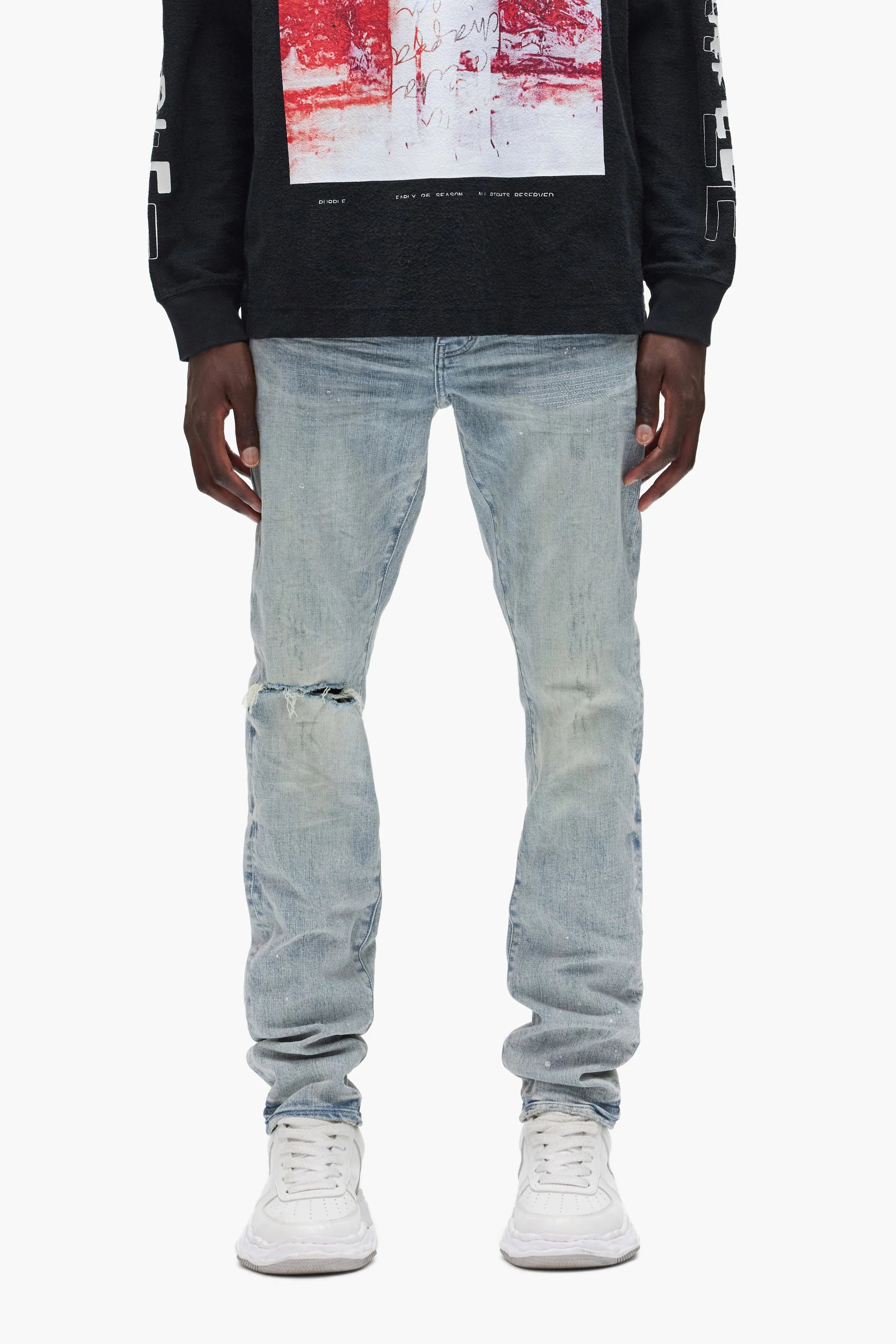 Purple Brand Worn Reflective Jeans P001-WLIR425