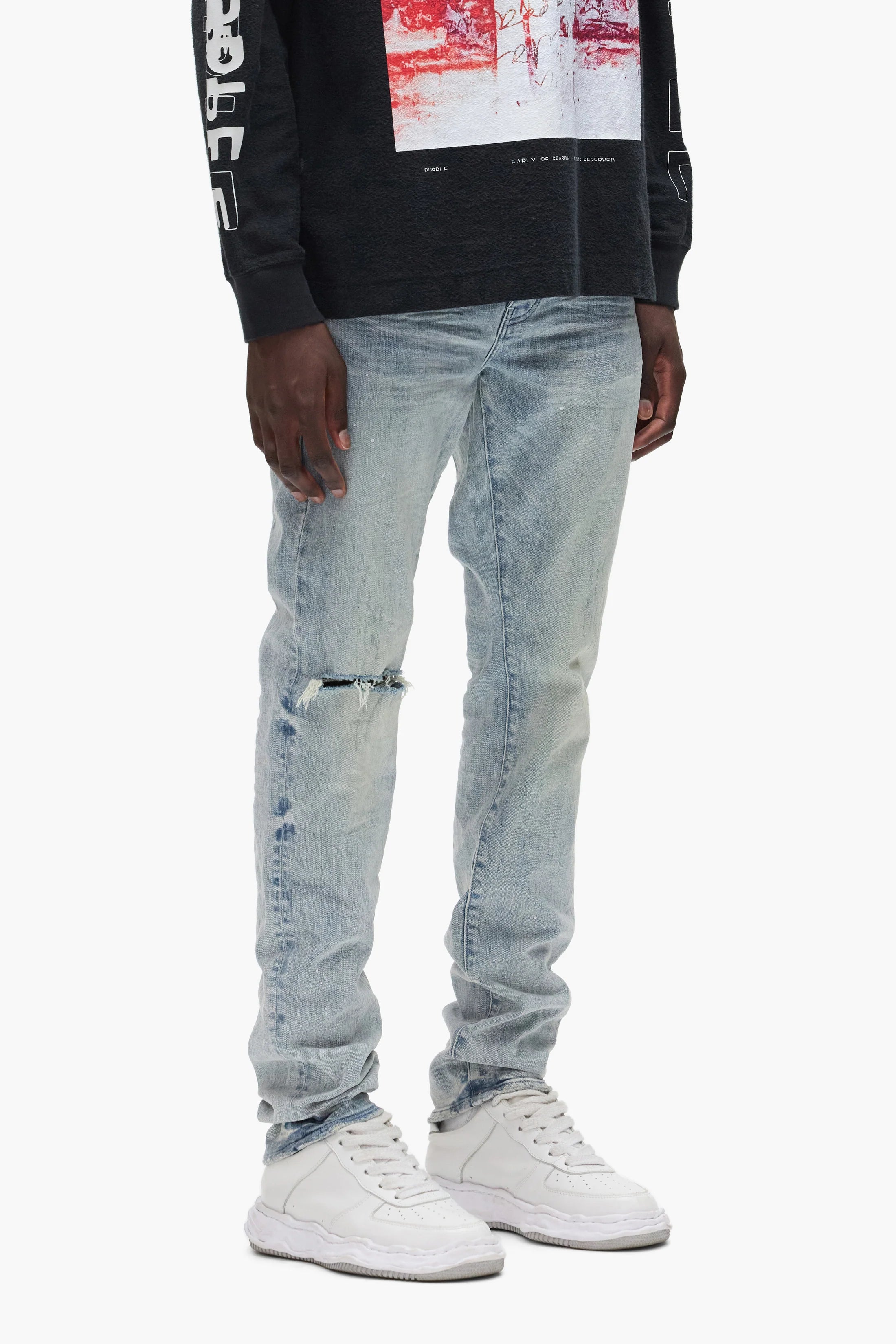 Purple Brand Worn Reflective Jeans P001-WLIR425