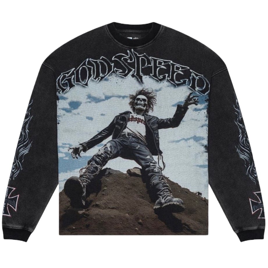 Godspeed Rocker Thermal Long Sleeve Black Wash T Shirt