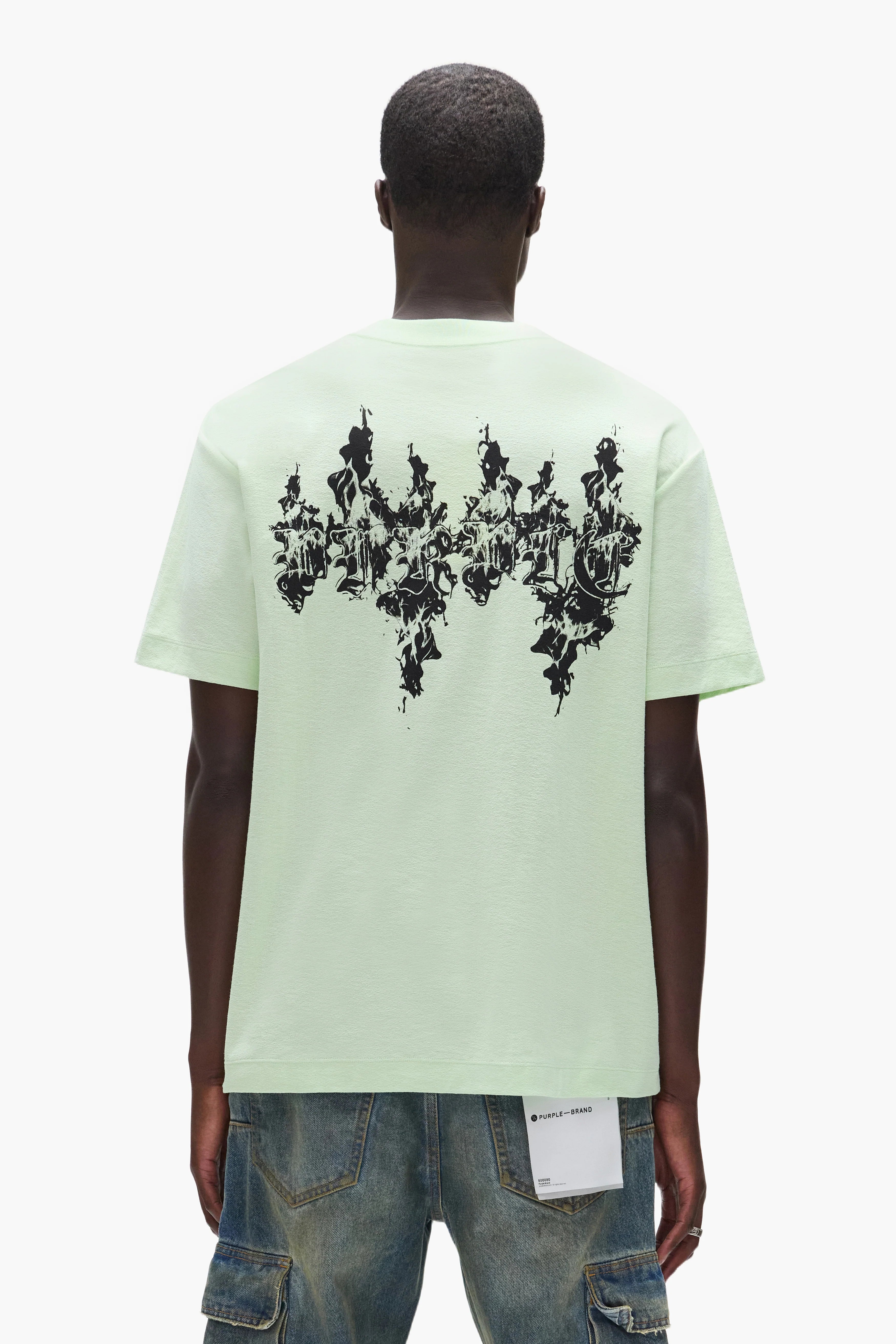 Purple Brand Gothic Flames T-Shirt P104-TSGF425