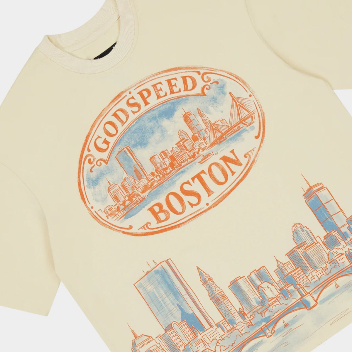 Godspeed Boston Skyline T-Shirt In Bone