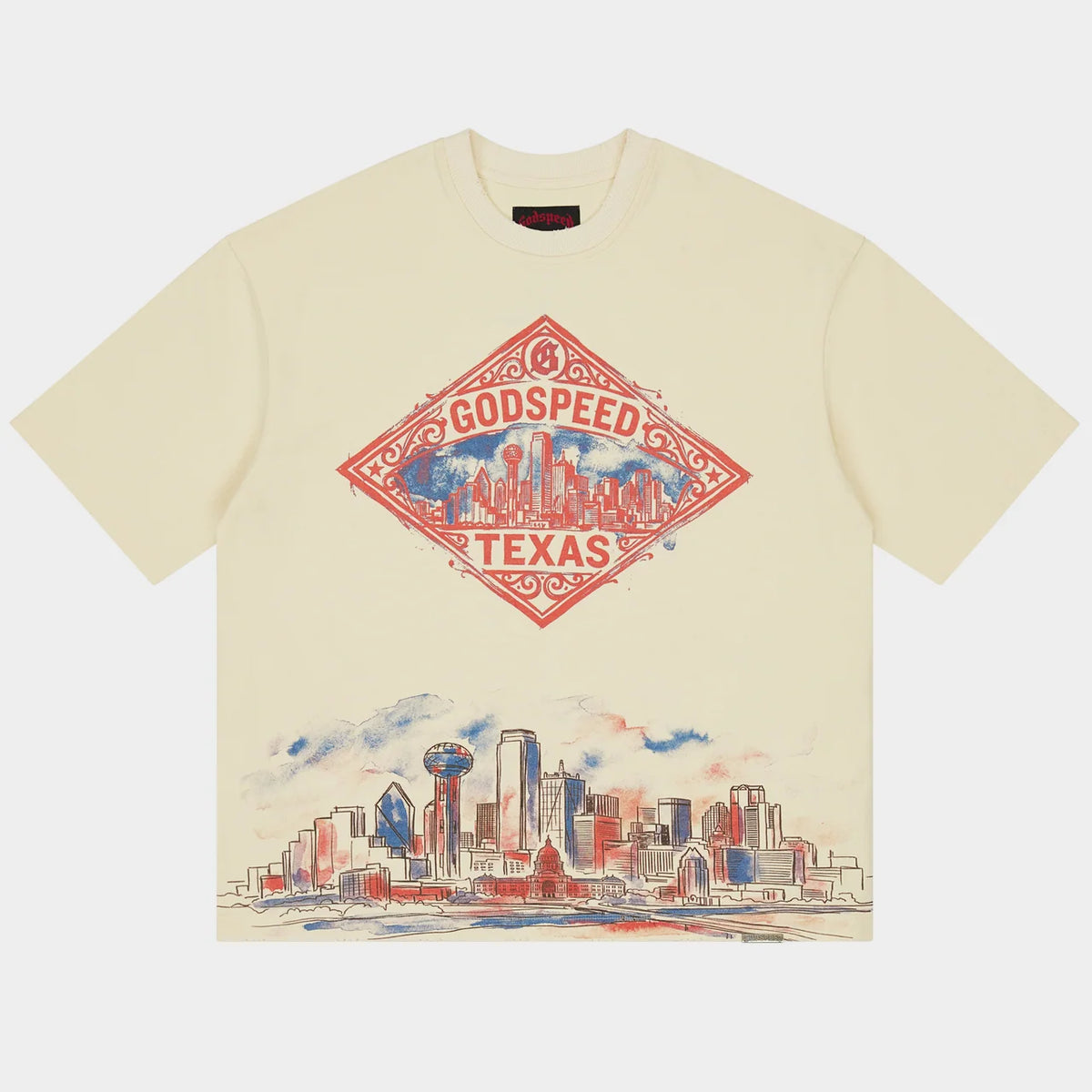 Godspeed Texas Skyline T-Shirt In Bone