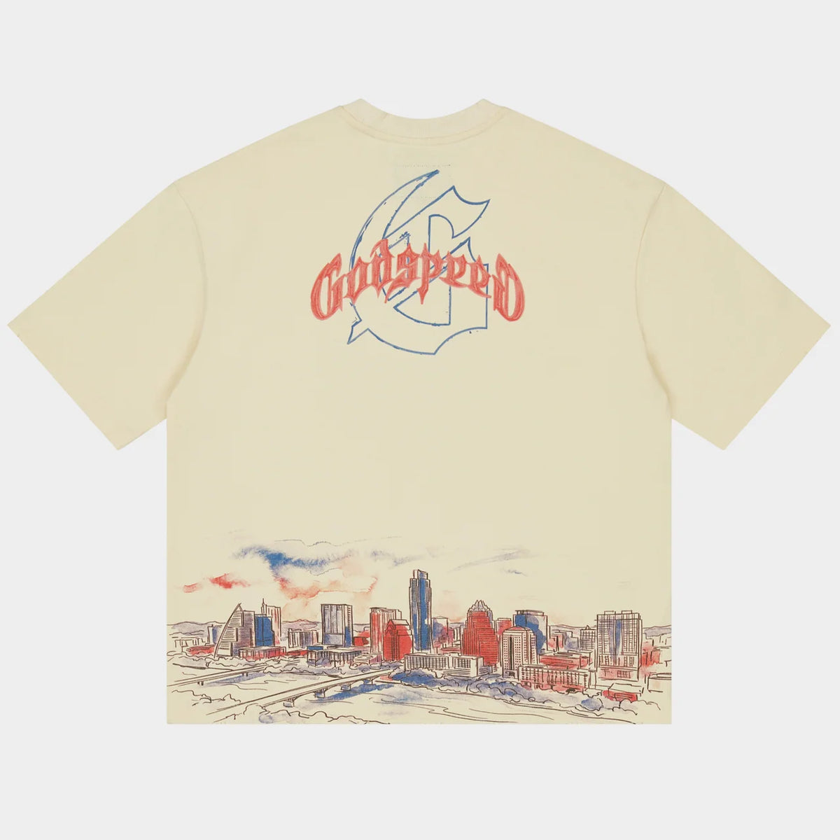 Godspeed Texas Skyline T-Shirt In Bone