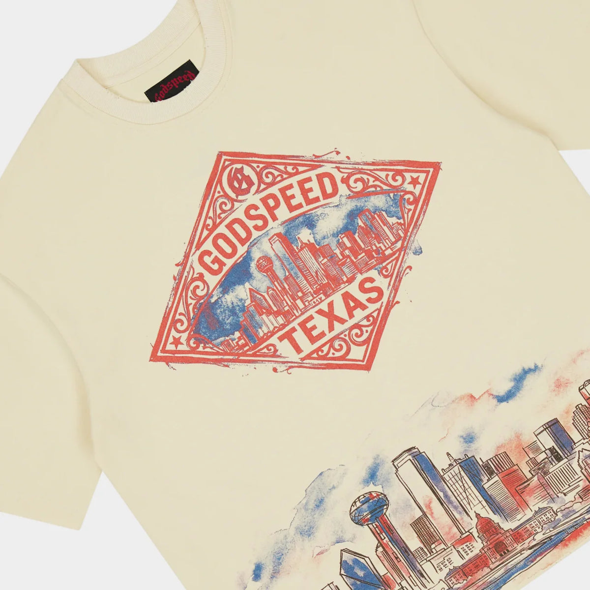 Godspeed Texas Skyline T-Shirt In Bone