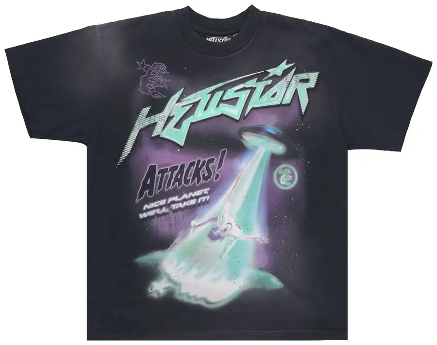 Hellstar Attacks Black/Green T-Shirt Size Large