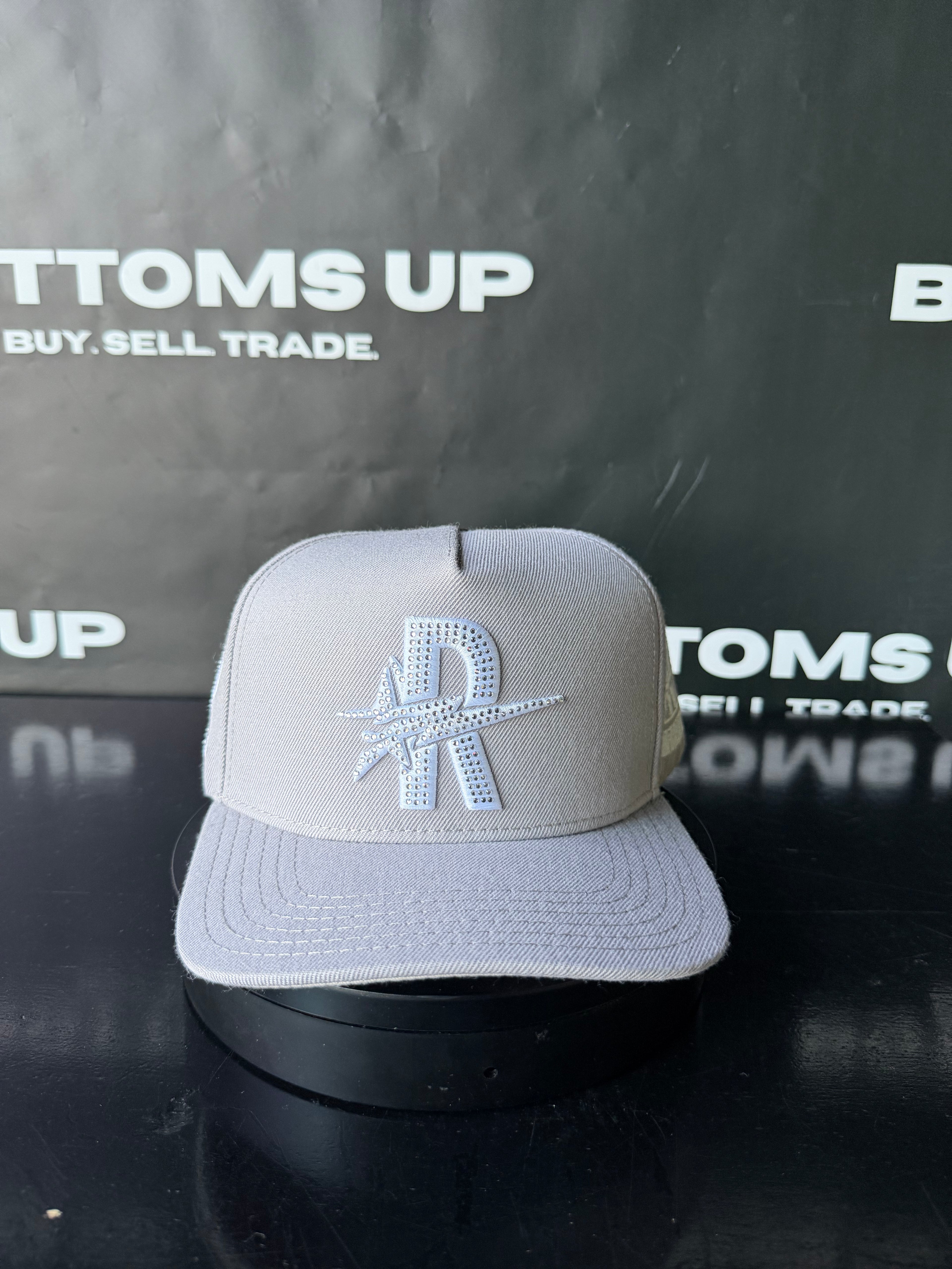 Roughplay Gray Rhinestone Snapback Hat