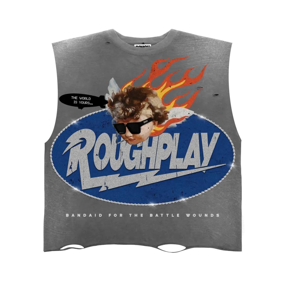 RoughPlay Soleboy Sleeveless Tank Top Shirt Grey