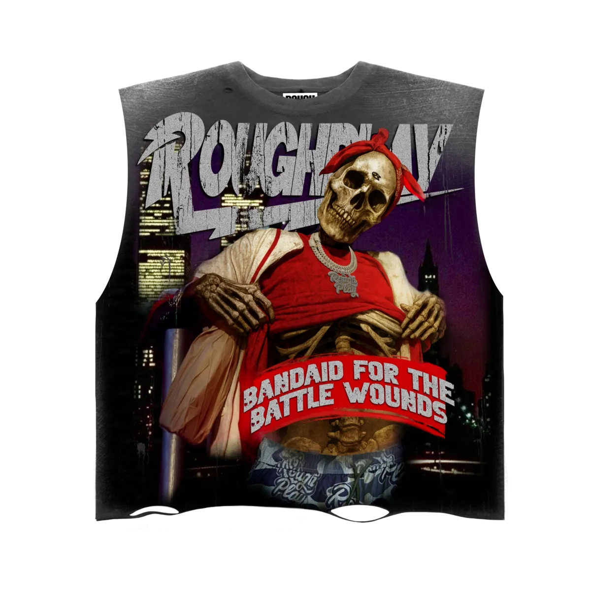 RoughPlay ThugLife Sleeveless Tank Top Shirt Grey