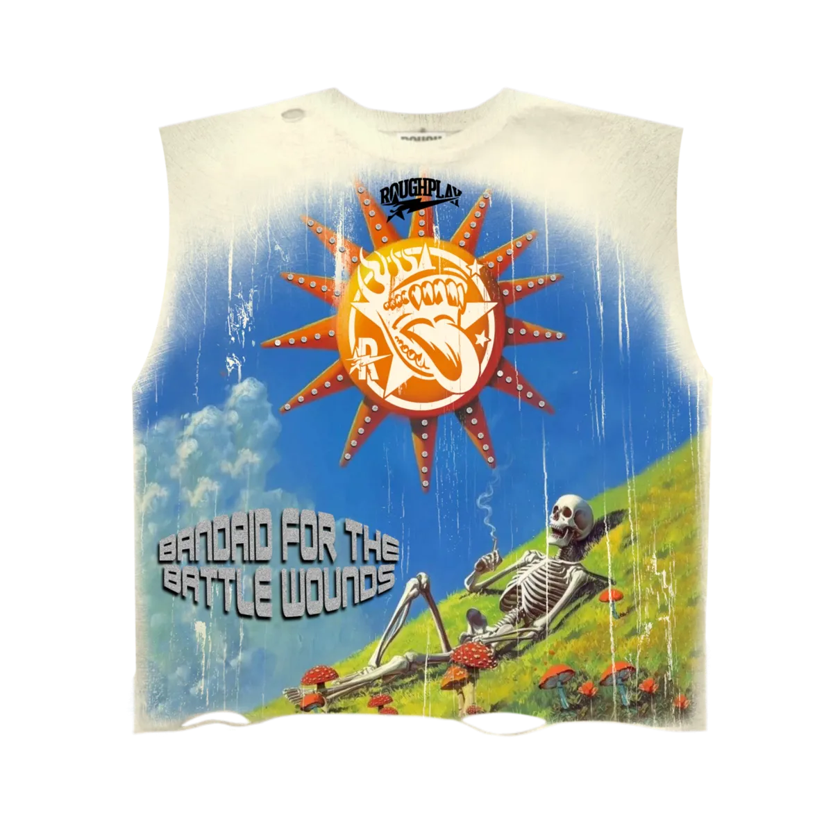 RoughPlay Sunkiss Sleeveless Tank Top Shirt Bone