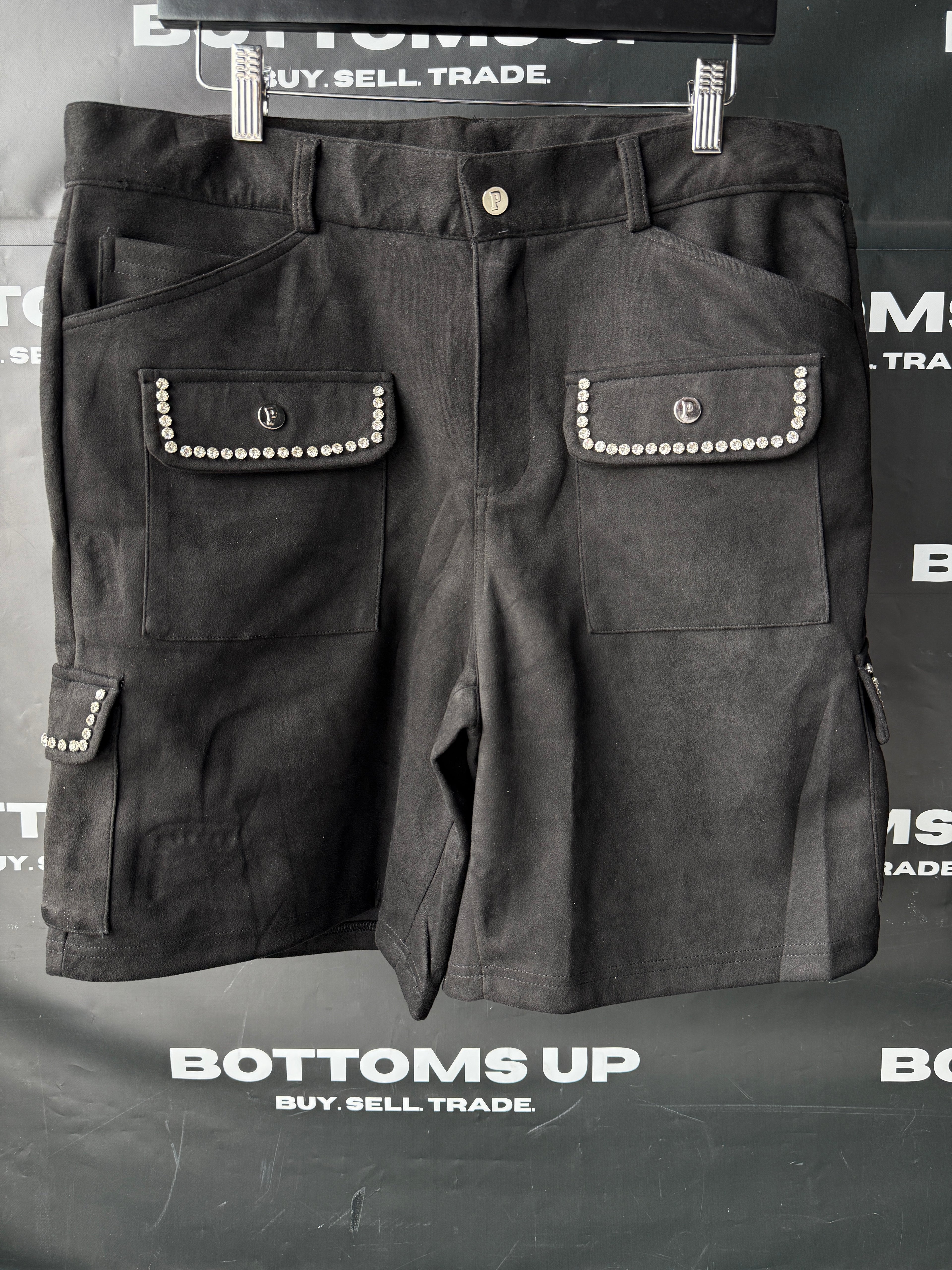 Prestige Rhinestone Set Black Shorts
