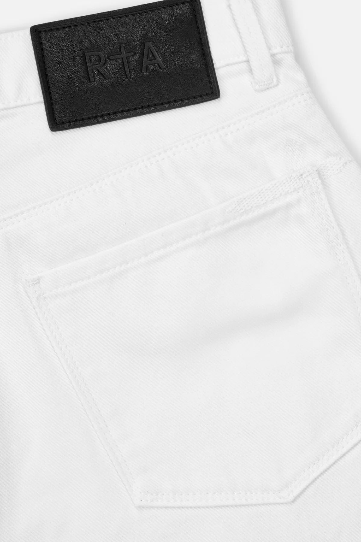 RTA Jamie Wide Leg Flare White Tri Paint Jean