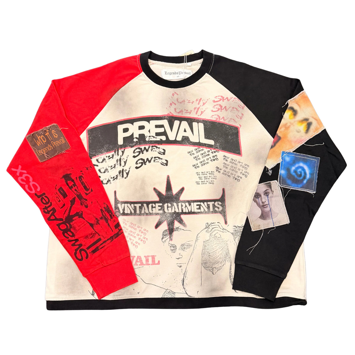 Legends Prevail Swag Color Block Long Sleeve Black/Red