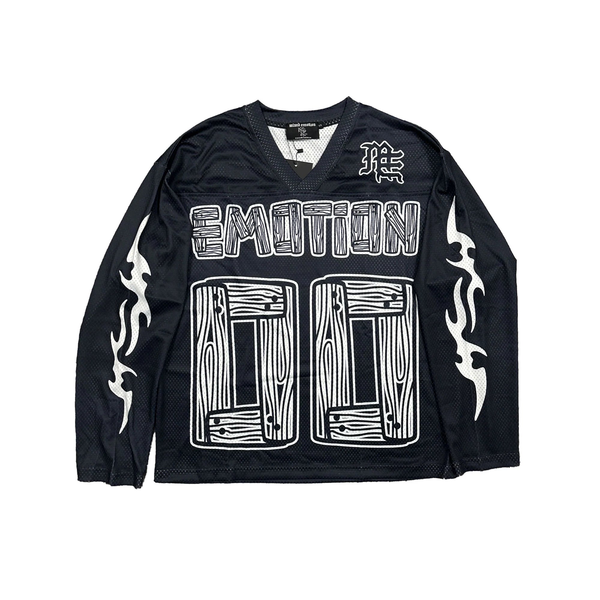 Mixed Emotion Oversized Black Lightning Jersey