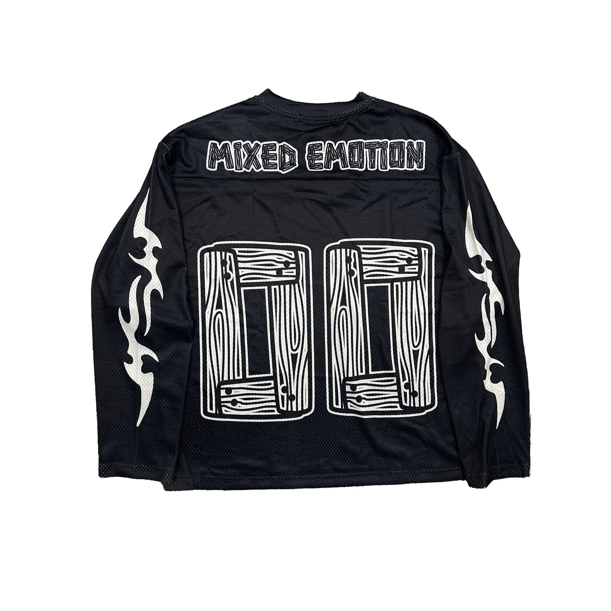 Mixed Emotion Oversized Black Lightning Jersey