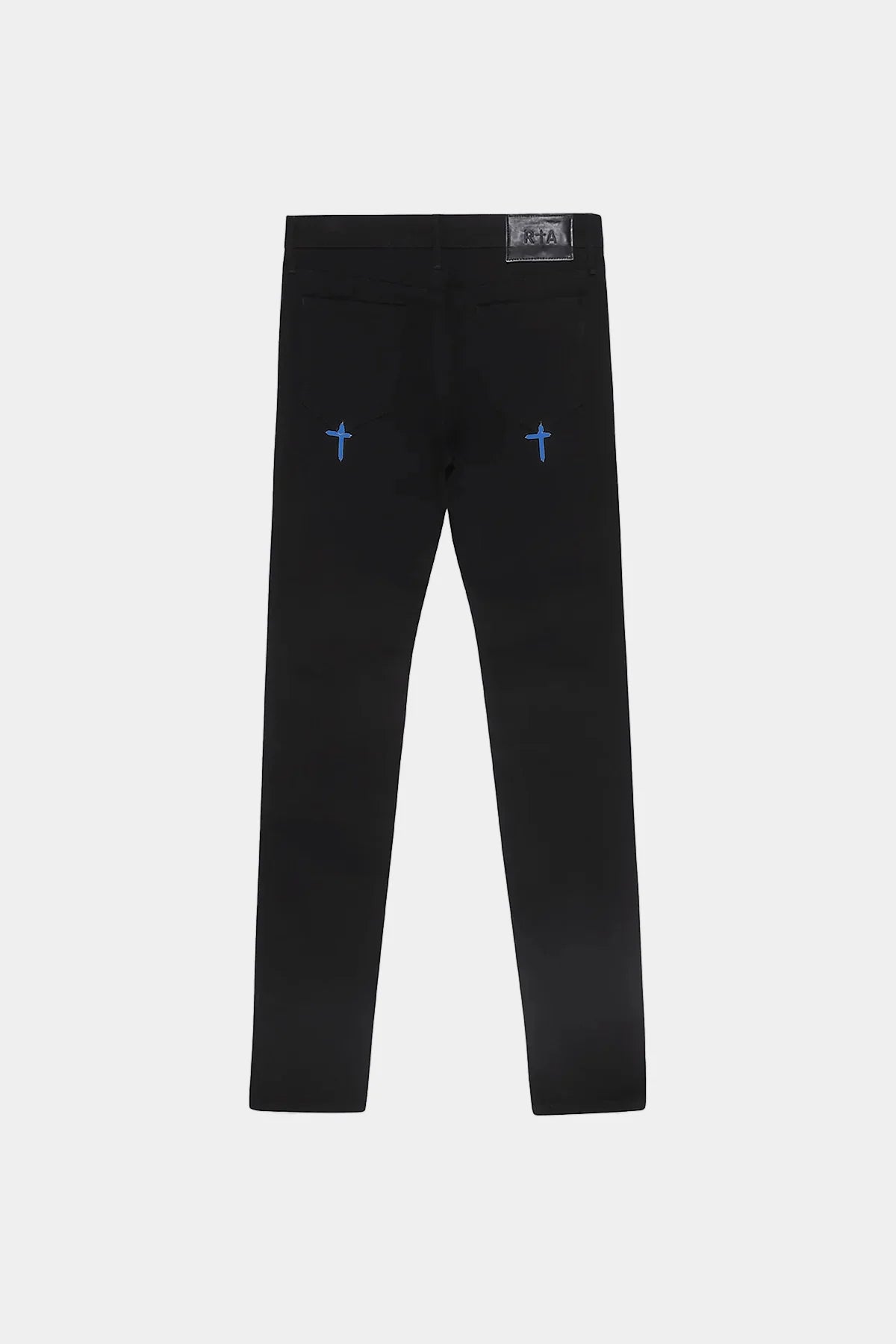 RTA Bryant Ripped Skinny Jean Black Blue  Rest In Peace