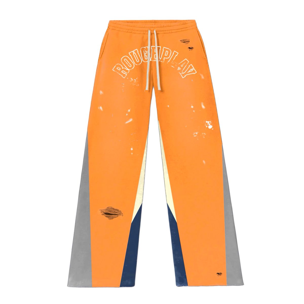 RoughPlay Flare Sweatpants In Orange / Blue