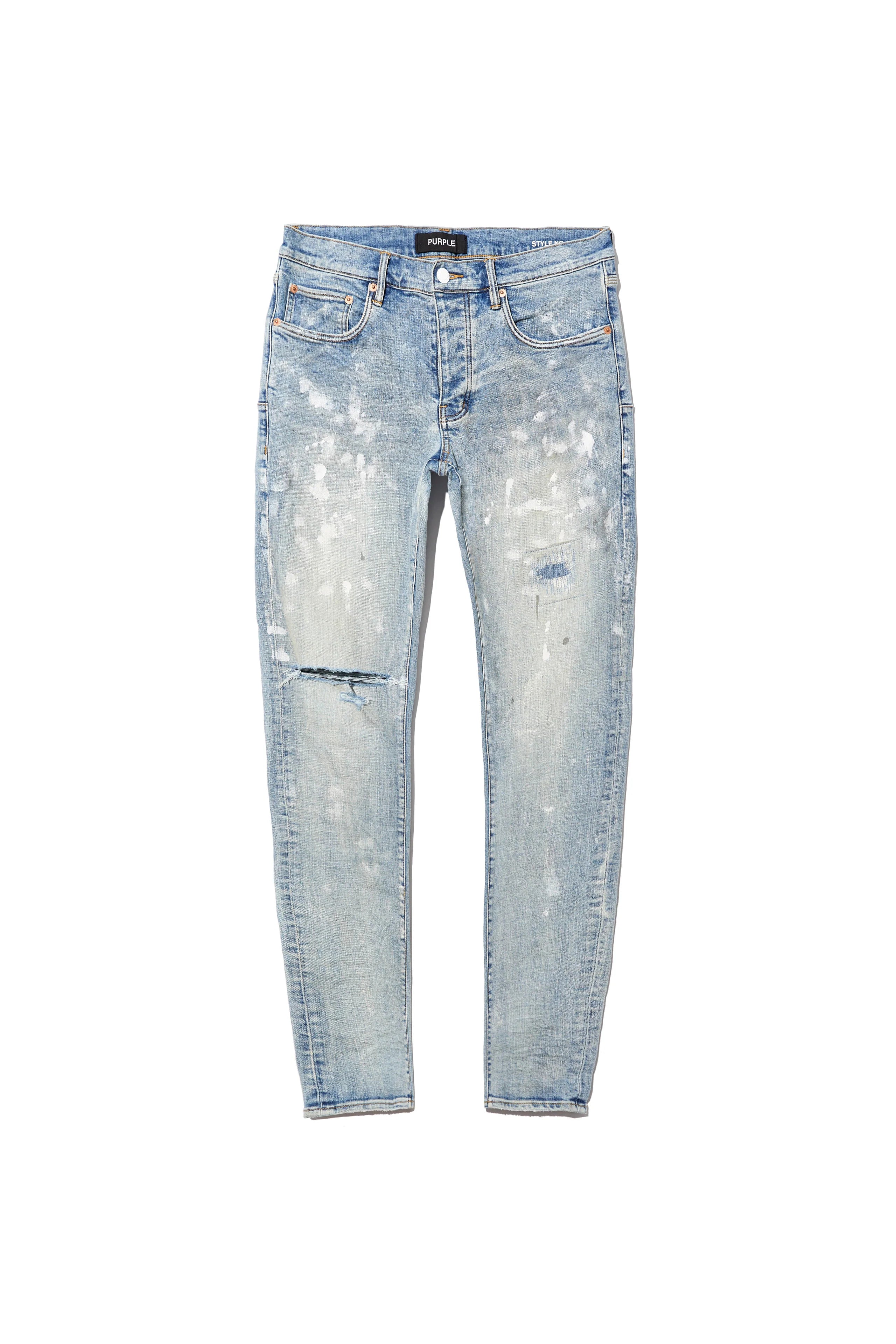 Purple Brand Paint Blowout Jeans Light Indigo P001 LIA