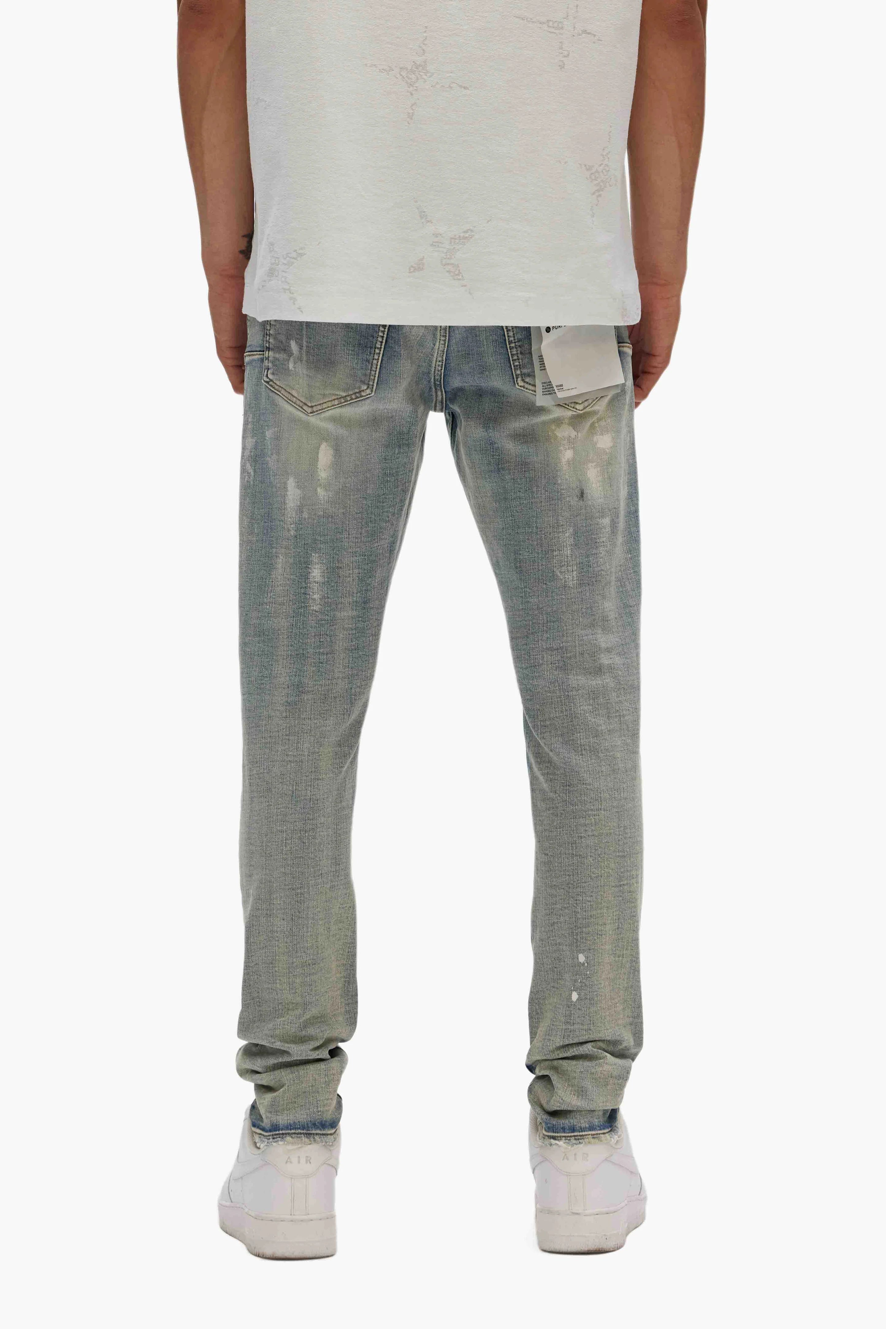 Purple Brand Paint Blowout Jeans Light Indigo P001 LIA