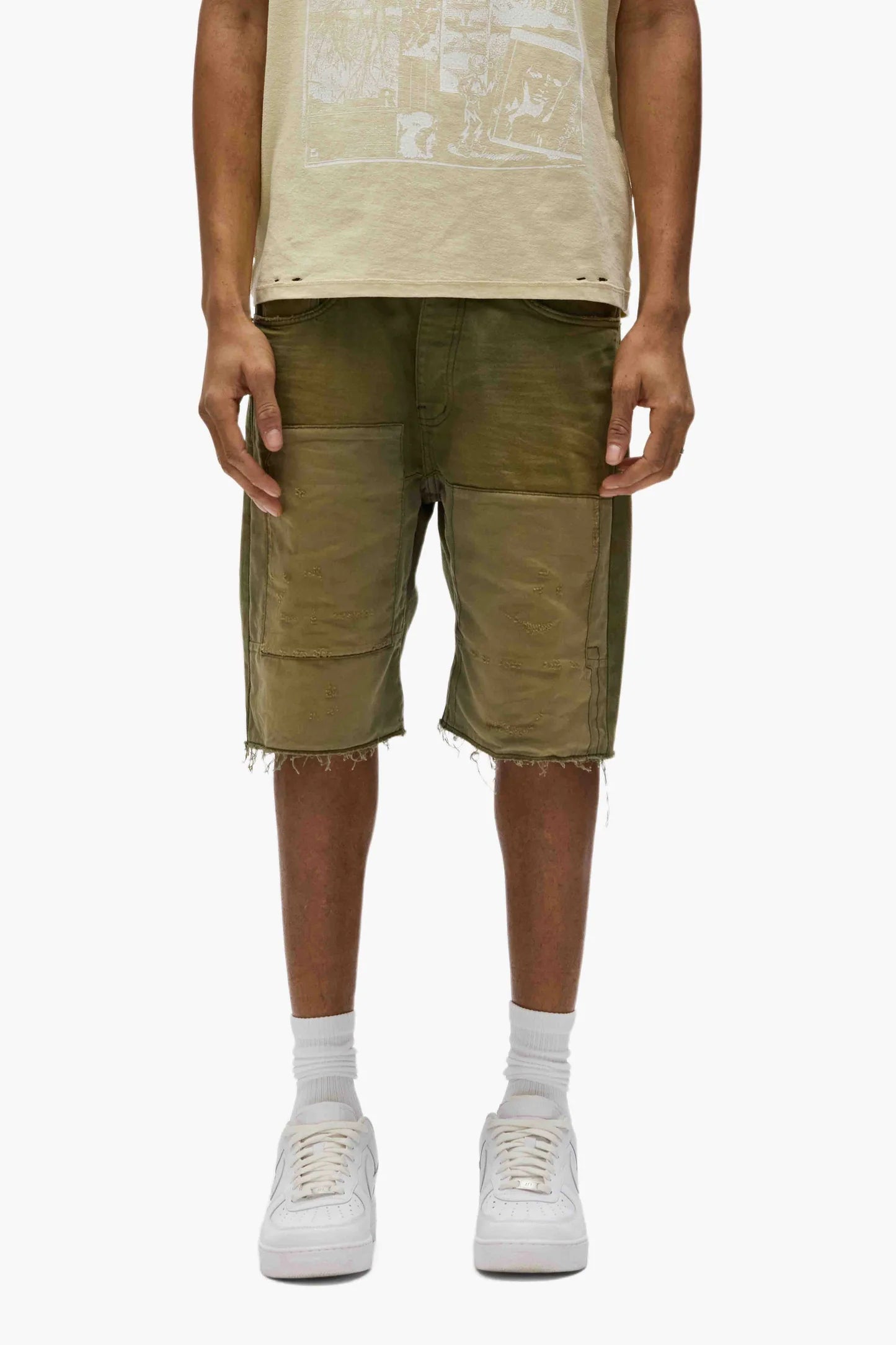 Purple Brand P059 Patchwork Shorts
