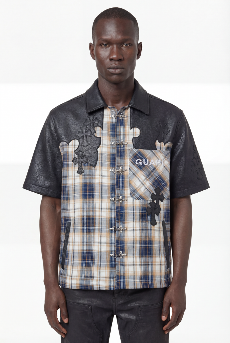 Guapi Plaid Cross Patch Shirt