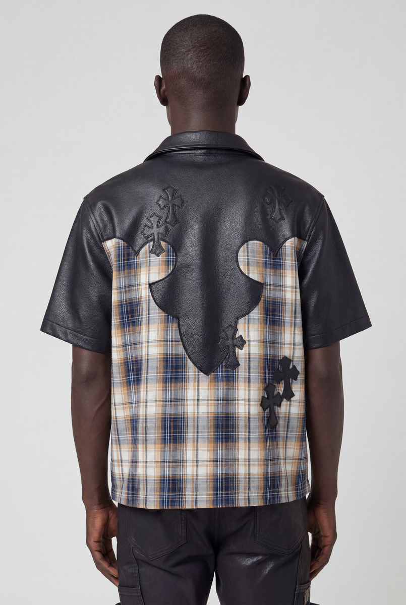 Guapi Plaid Cross Patch Shirt